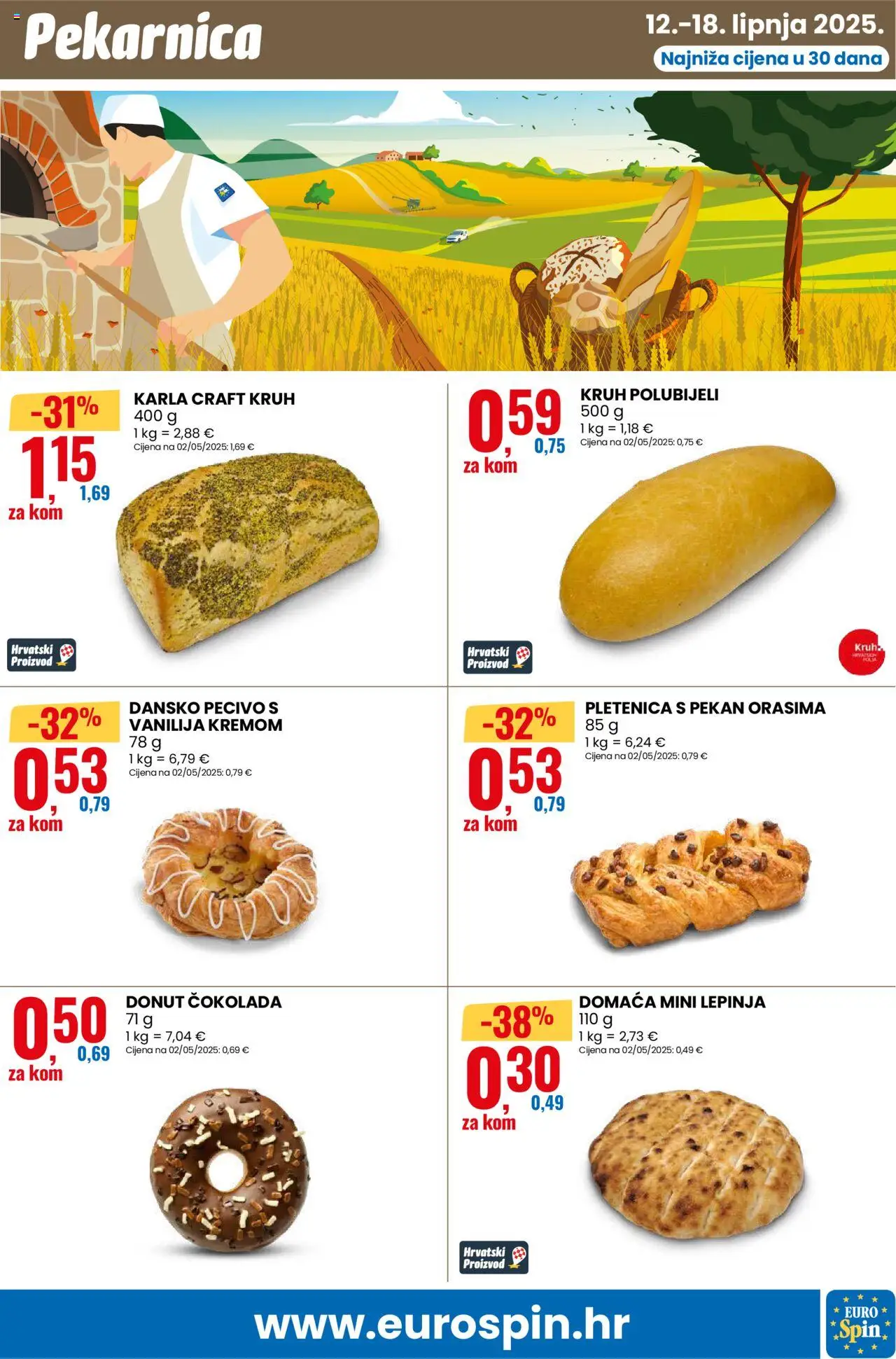 Eurospin katalog | vrijedi od 12.06.2025 | Stranica: 11 | Proizvodi: Kruh, Čokolada, Pecivo