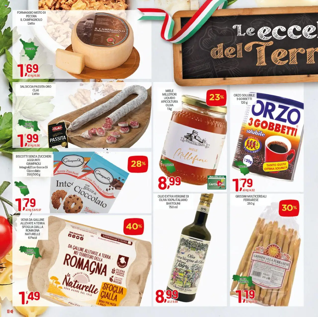 Volantino CRAI del 21.08.2025 | Pagina: 10 | Prodotti: Cioccolato, Olio, Pasta, Olio extra vergine