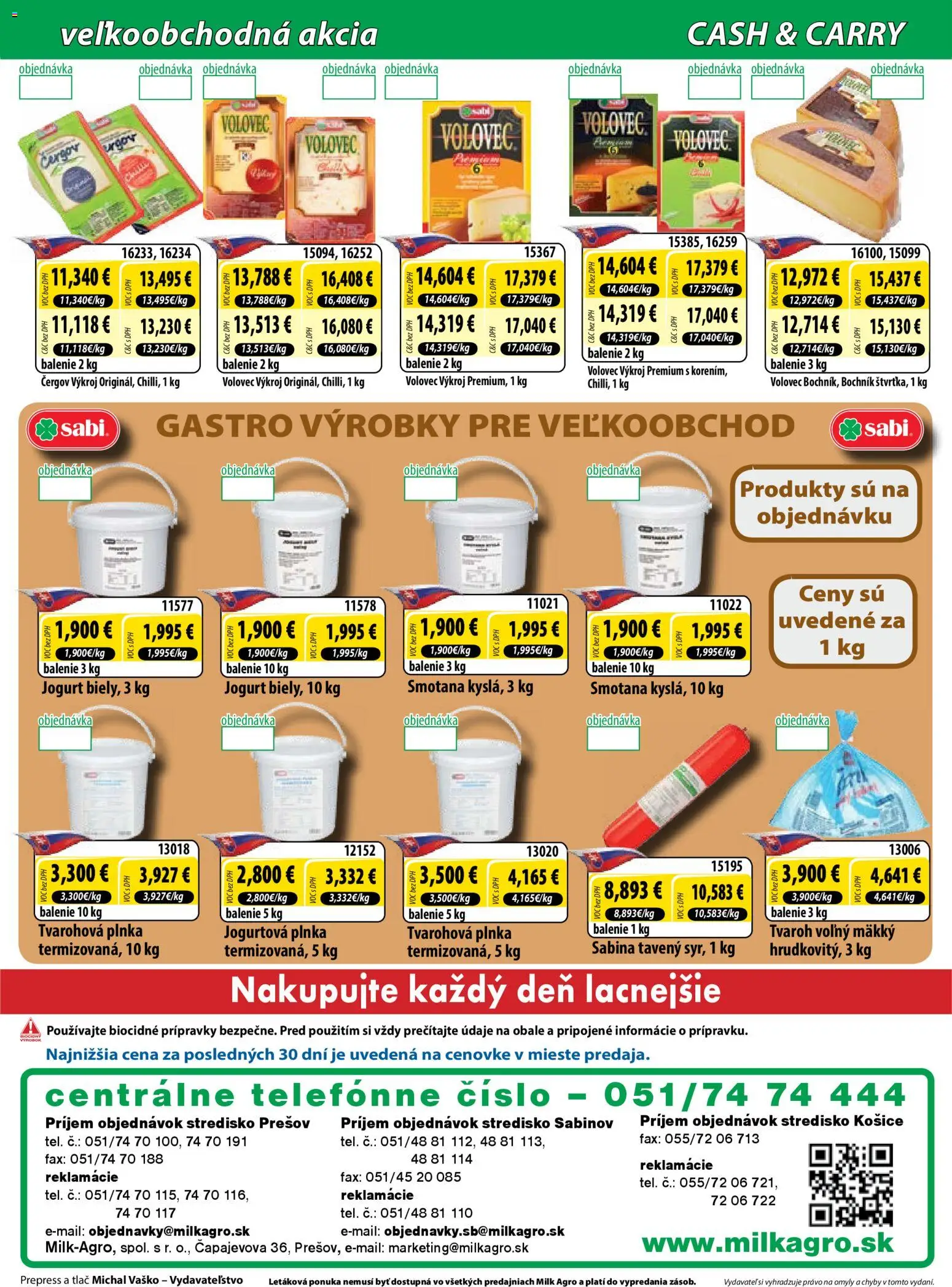 Nové Milk Agro akcie – leták je platný od 15.04.2026 | Strana: 8 | Produkty: Jogurt, Smotana, Tvaroh