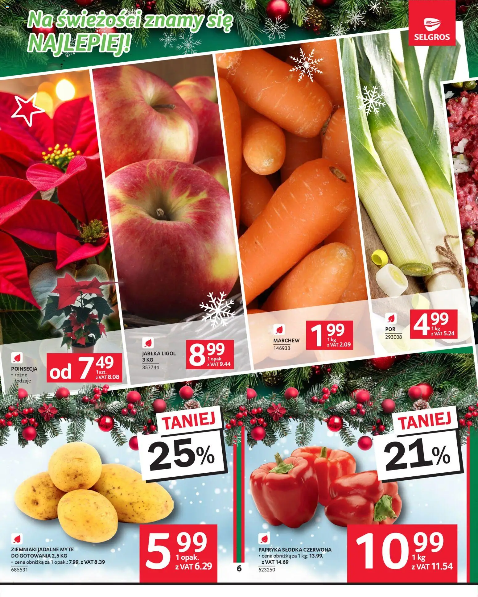 Selgros cash&carry Gazetka od 04.12.2025 | Strona: 6 | Produkty: Papryka, Jabłka, Ziemniaki