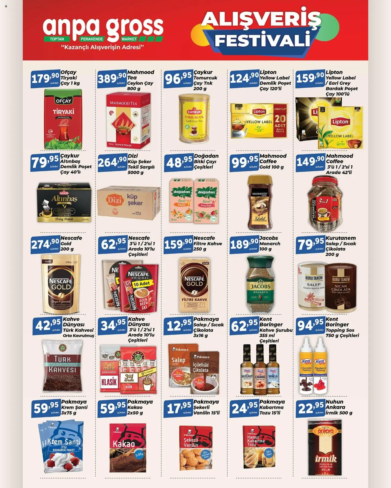 Anpa Gross Katalog - 01.11.2025 tarihinden itibaren geçerlidir | Sayfa: 5 | Ürünler: Şeker, Bardak poşet çay, Zselatin, Demlik