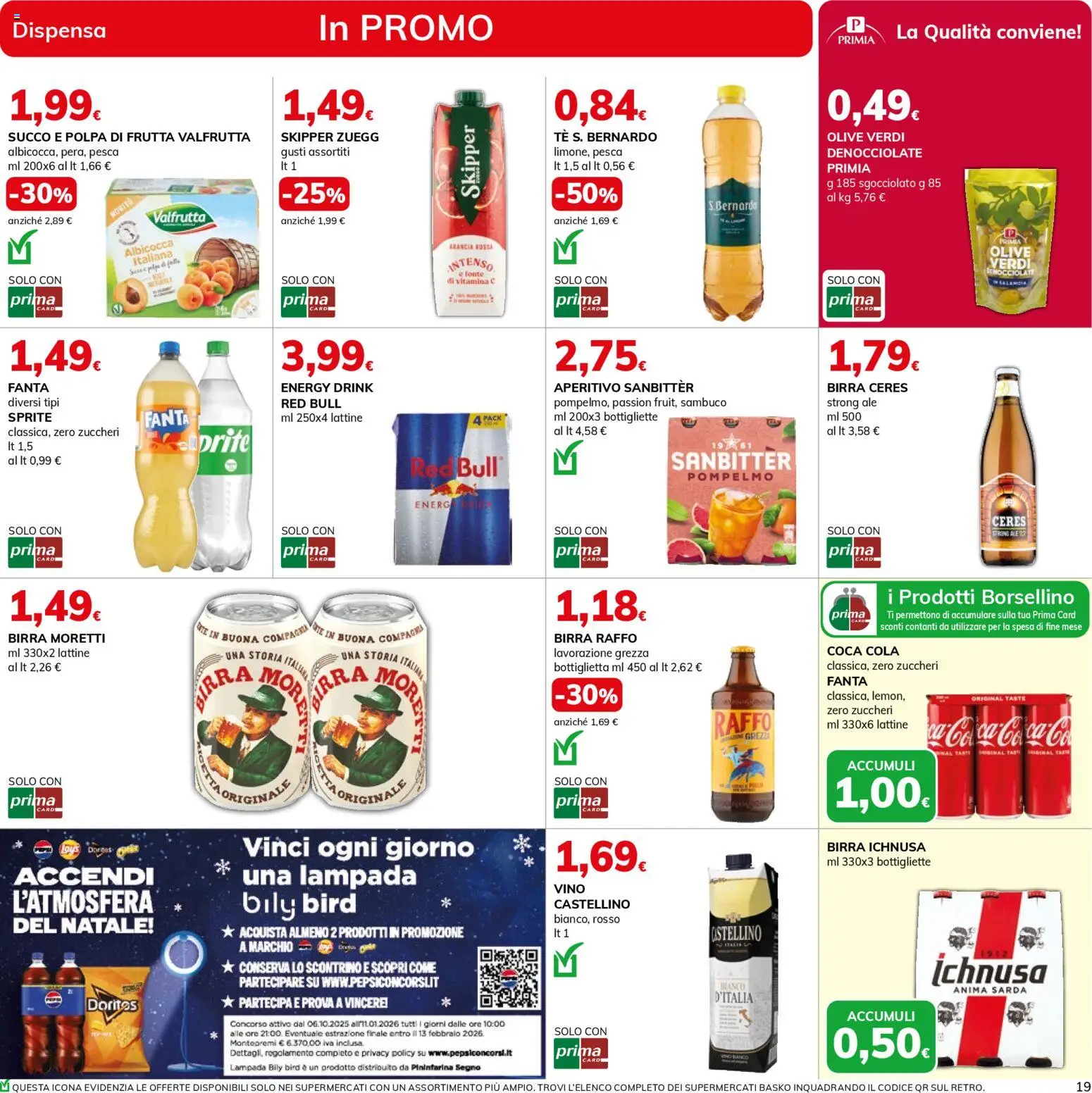 Volantino Basko del 03.01.2026 | Pagina: 21 | Prodotti: Birra, Pompelmo, Birra Moretti, Red Bull