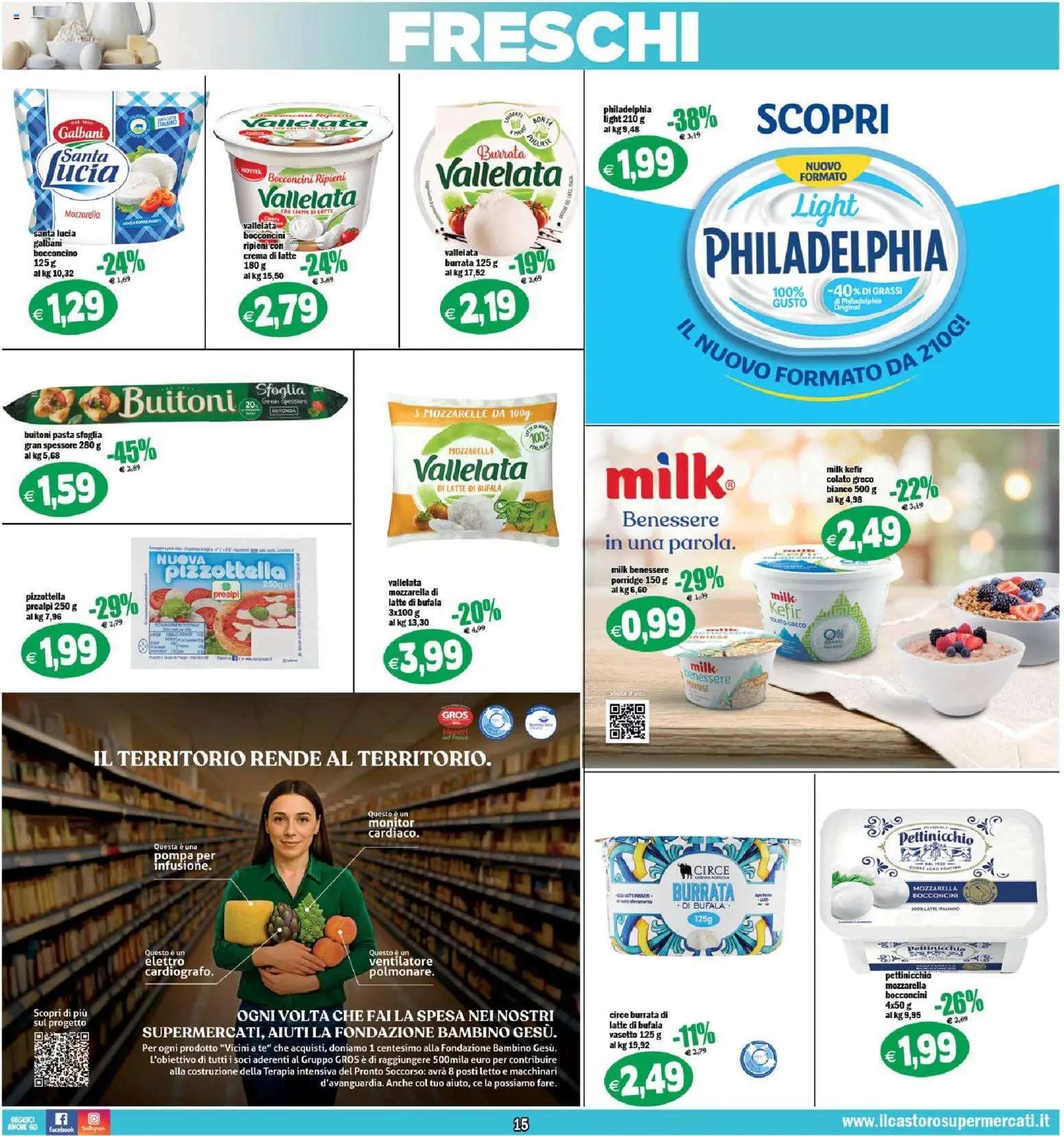 Volantino Il Castoro del 27.11.2025 | Pagina: 15 | Prodotti: Tè, Mozzarella, Latte, Burrata
