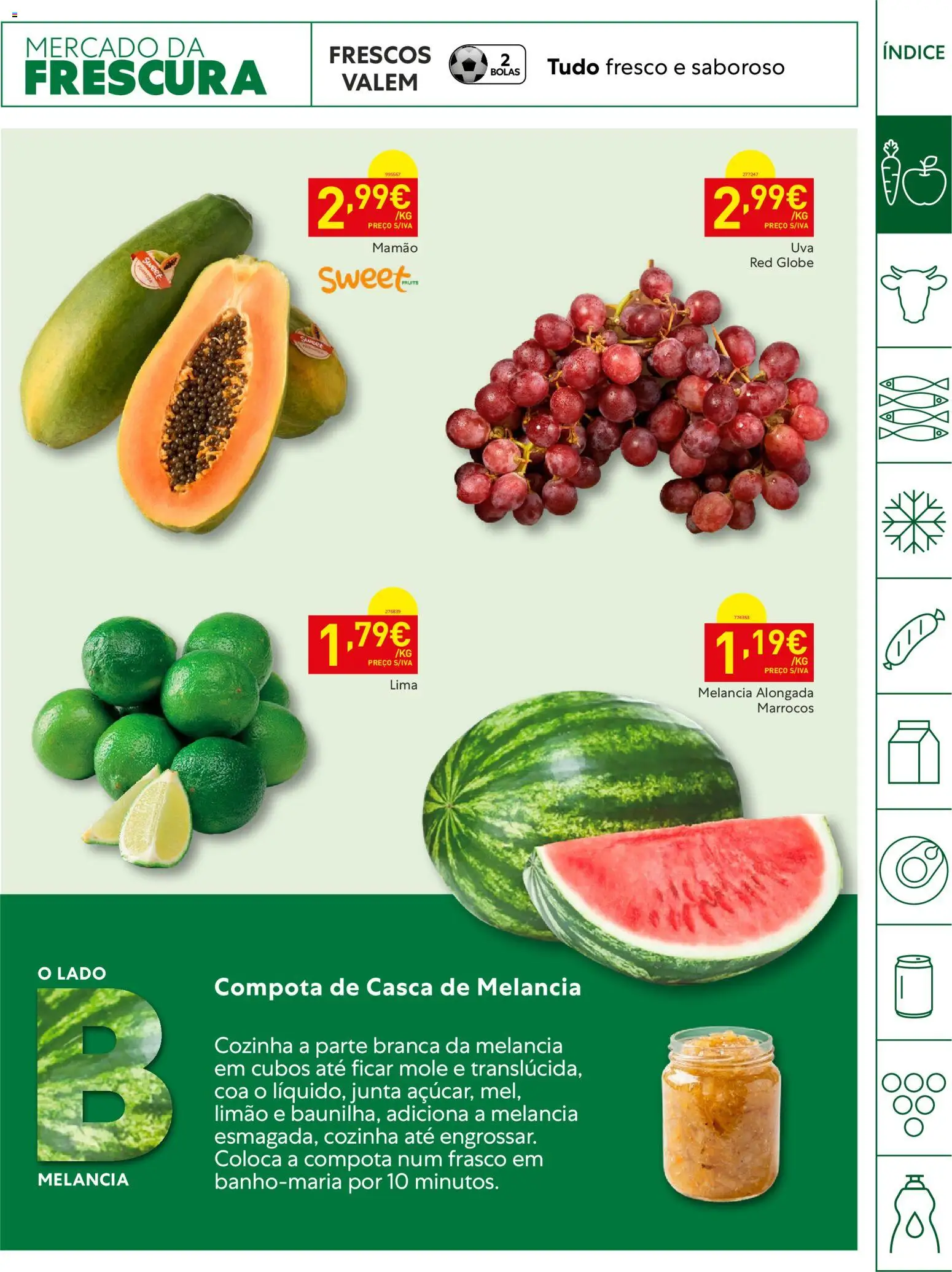 Recheio Horeca │ válido de 28.04.2026 | Página: 3 | Produtos: Melancia, Compota, Mamão