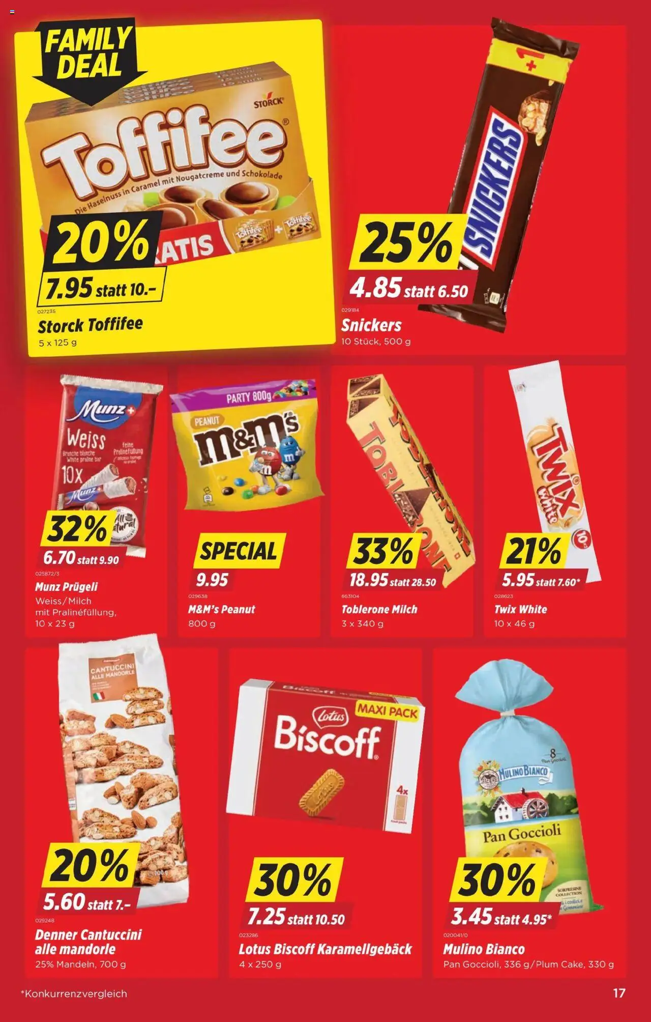 Denner Aktionen ab 05.08.2025 | Seite: 17 | Produkte: Snickers, Twix, Milch, Schokolade