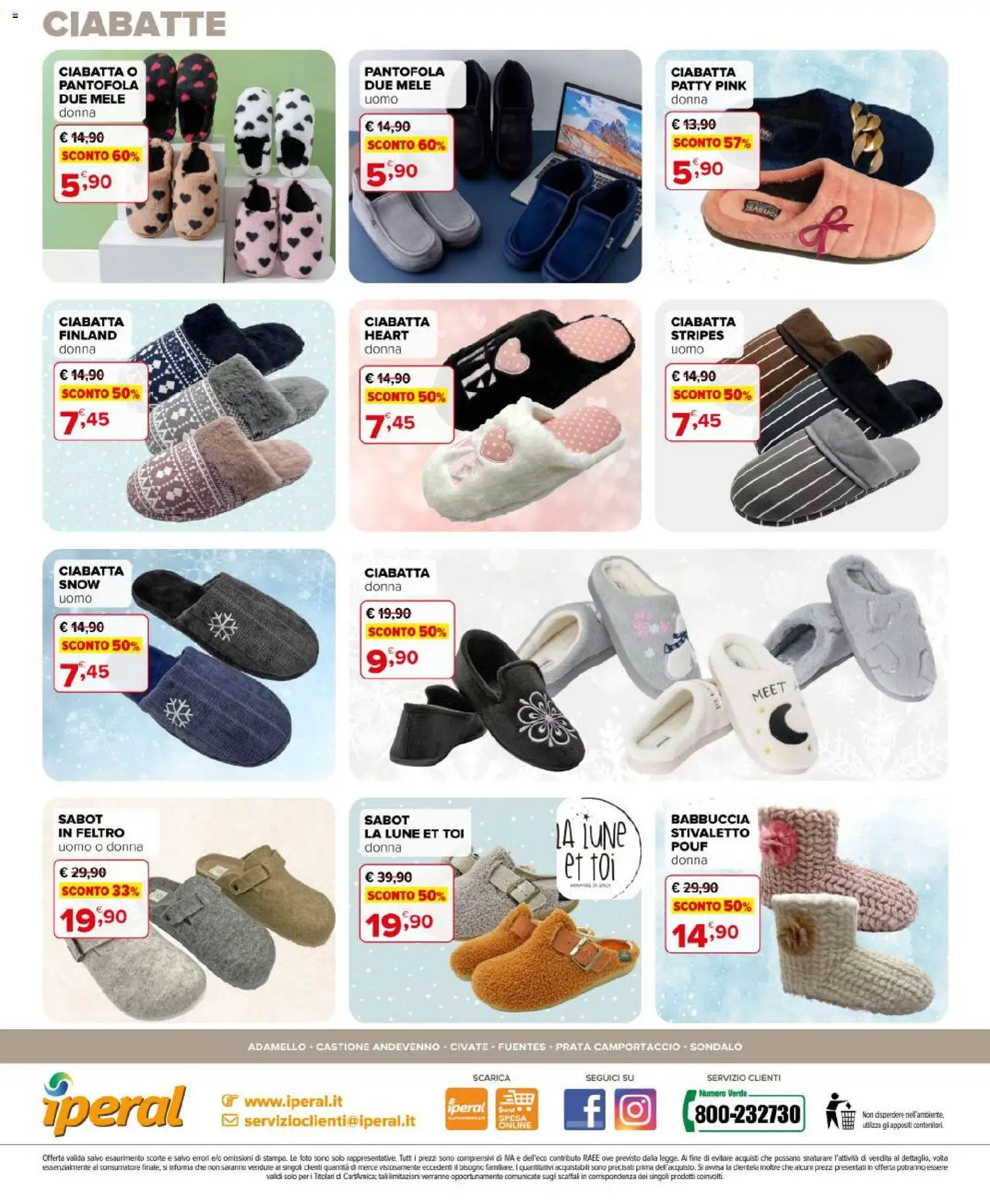 Volantino Iperal del 26.12.2025 | Pagina: 16 | Prodotti: Mele, Ciabatte, Sabot