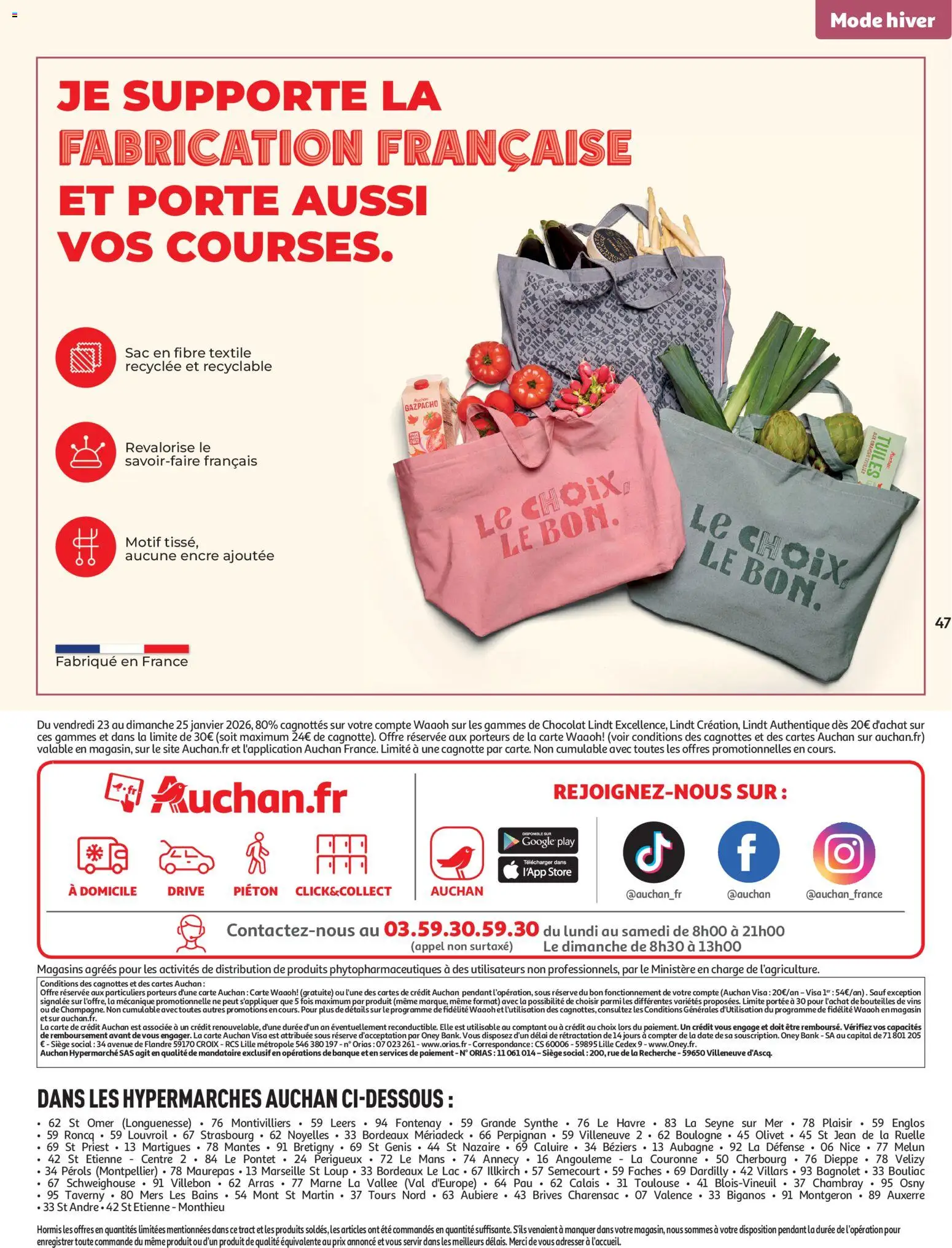 {H1} | Page: 47 | Produits: Porte, Store, Chocolat, Lindt