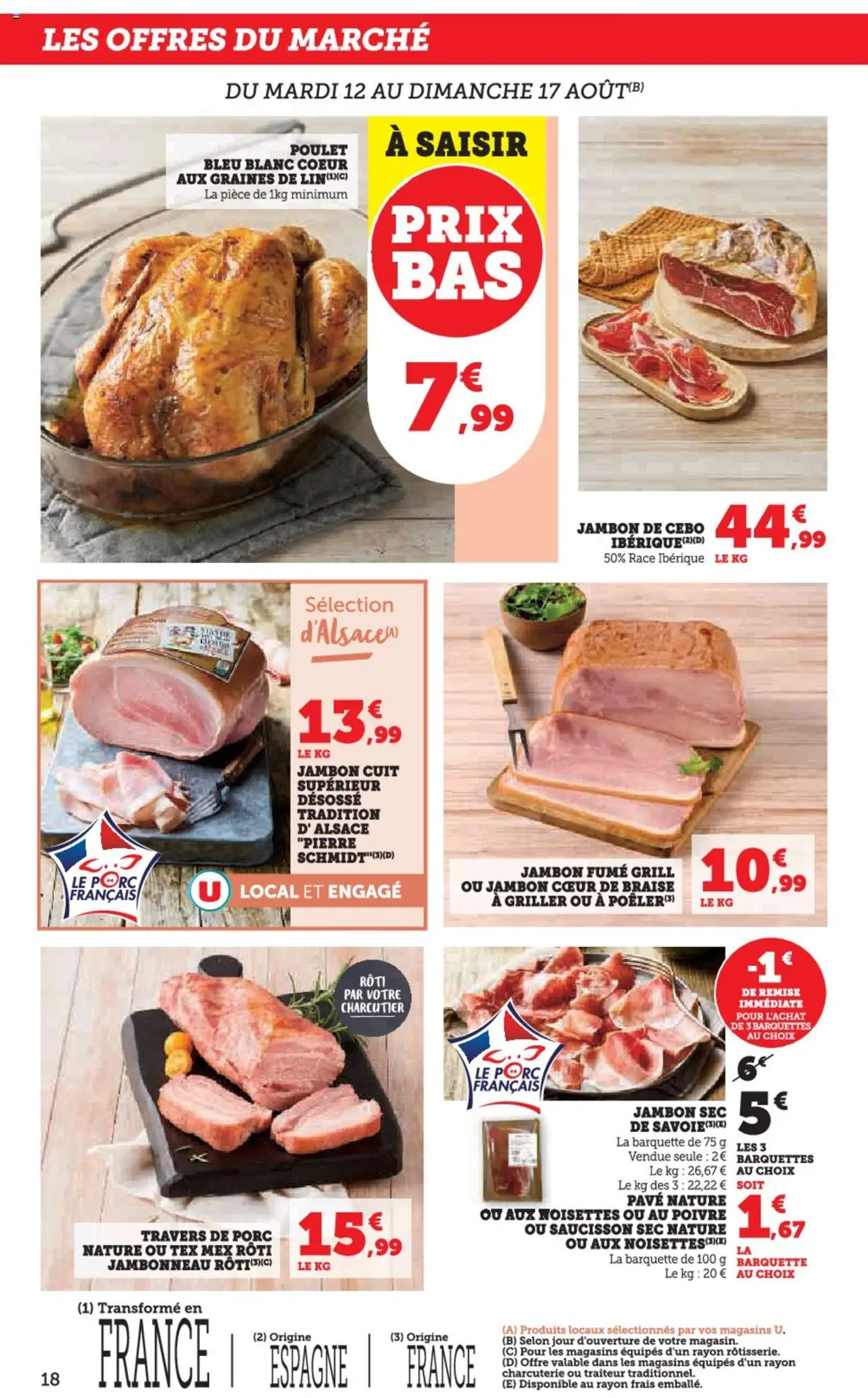  | Page: 18 | Produits: Saucisson, Noisettes, Poivre, Jambon