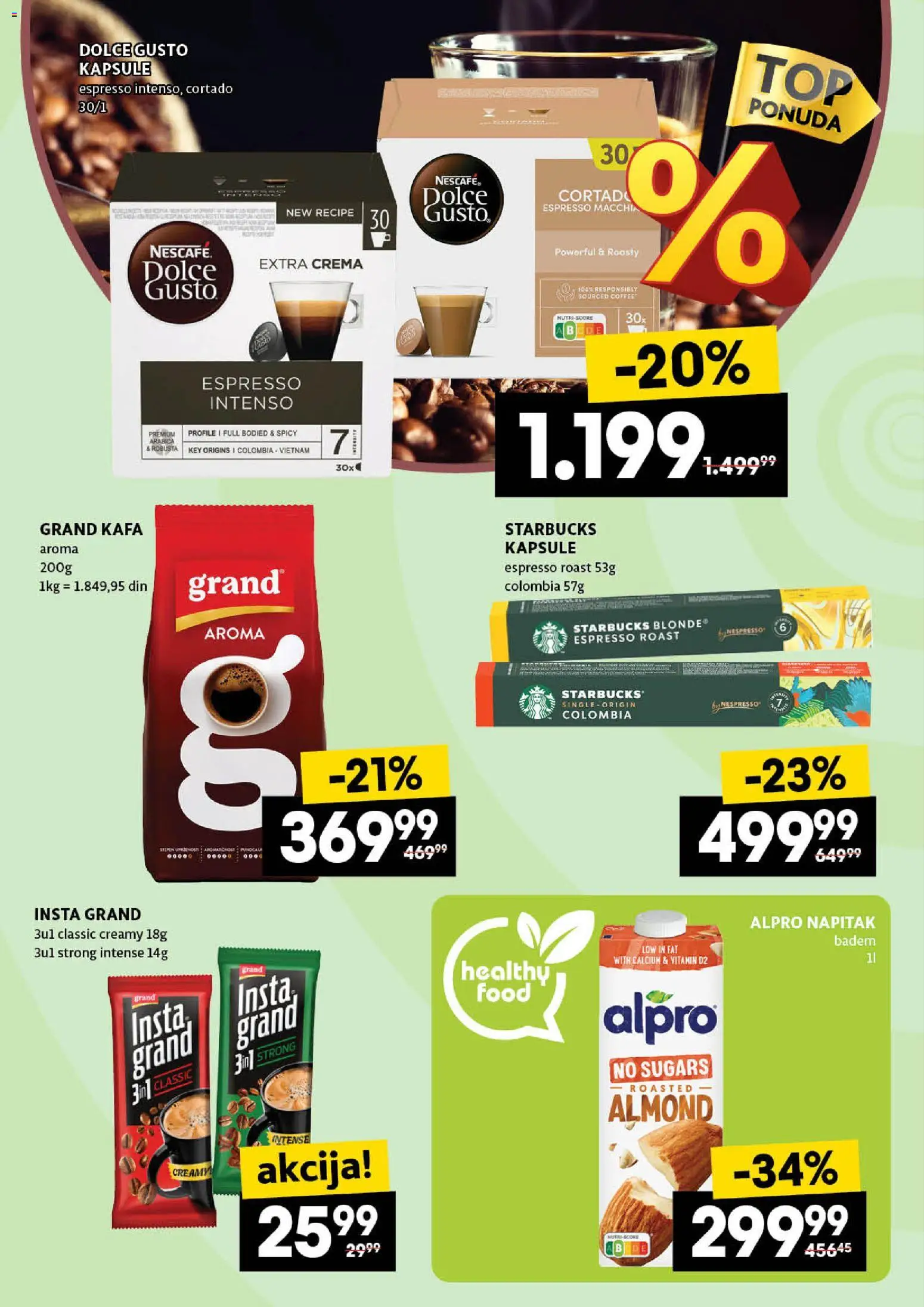 Idea katalog - važi od 06.11.2025 | Strana: 20 | Proizvode: Badem, Alpro, Kafa, Nespresso