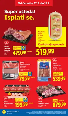 Neoplanta Šunka za pizzu, U omotu, 800 g, 1 kg = 649.99 - pregled Lidl kataloga - važi od 12.02.2026 | Strana: 18