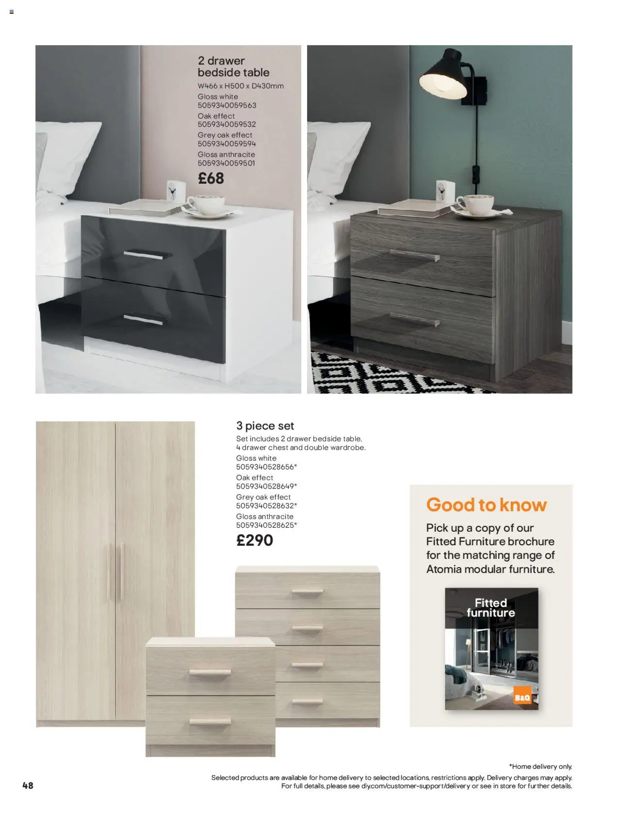  | Page: 48 | Products: Table, Drawer chest, Bedside table