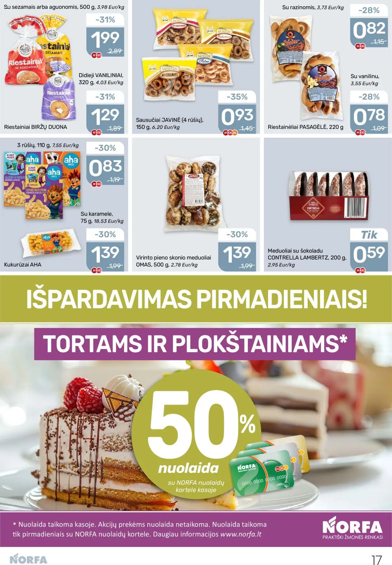 NORFA akcijos nuo 18.09.2025 | Puslapis: 17 | Prekių: Kukurūzai, Duona