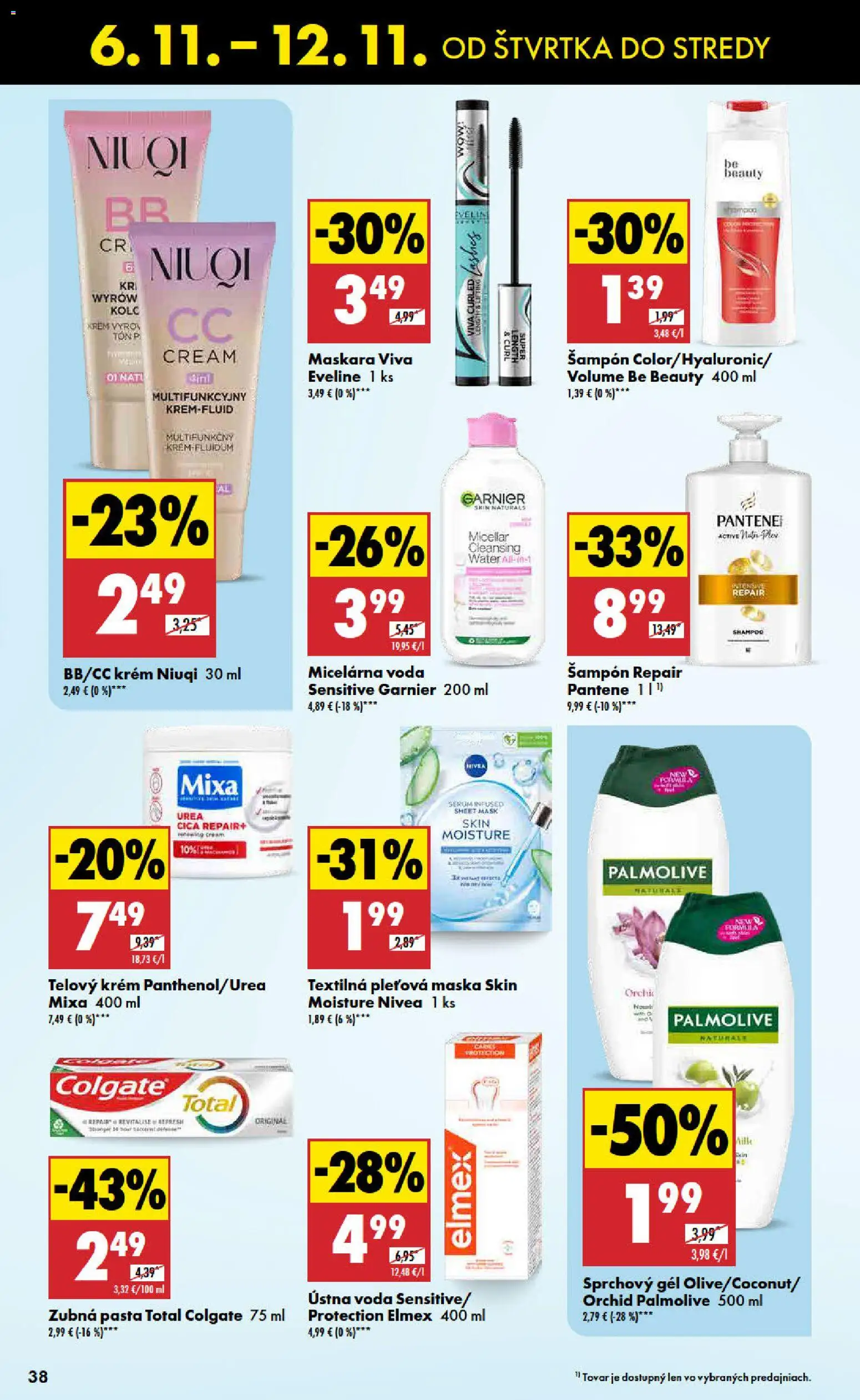 Nové Biedronka akcie – leták je platný od 06.11.2025 | Strana: 38 | Produkty: Nivea, Telový krém, Krém, Voda