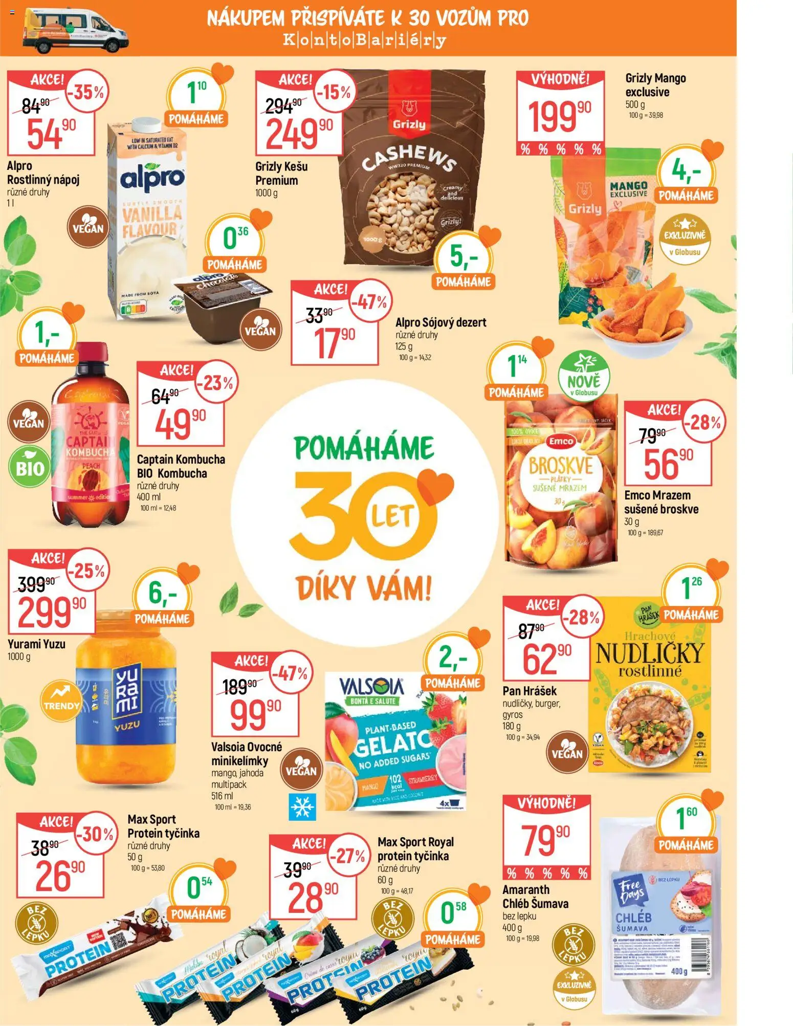 Globus leták - Plzeň od 08.04.2026 | Strana: 13 | Produkty: Kešu, Ovoce, Chléb, Protein