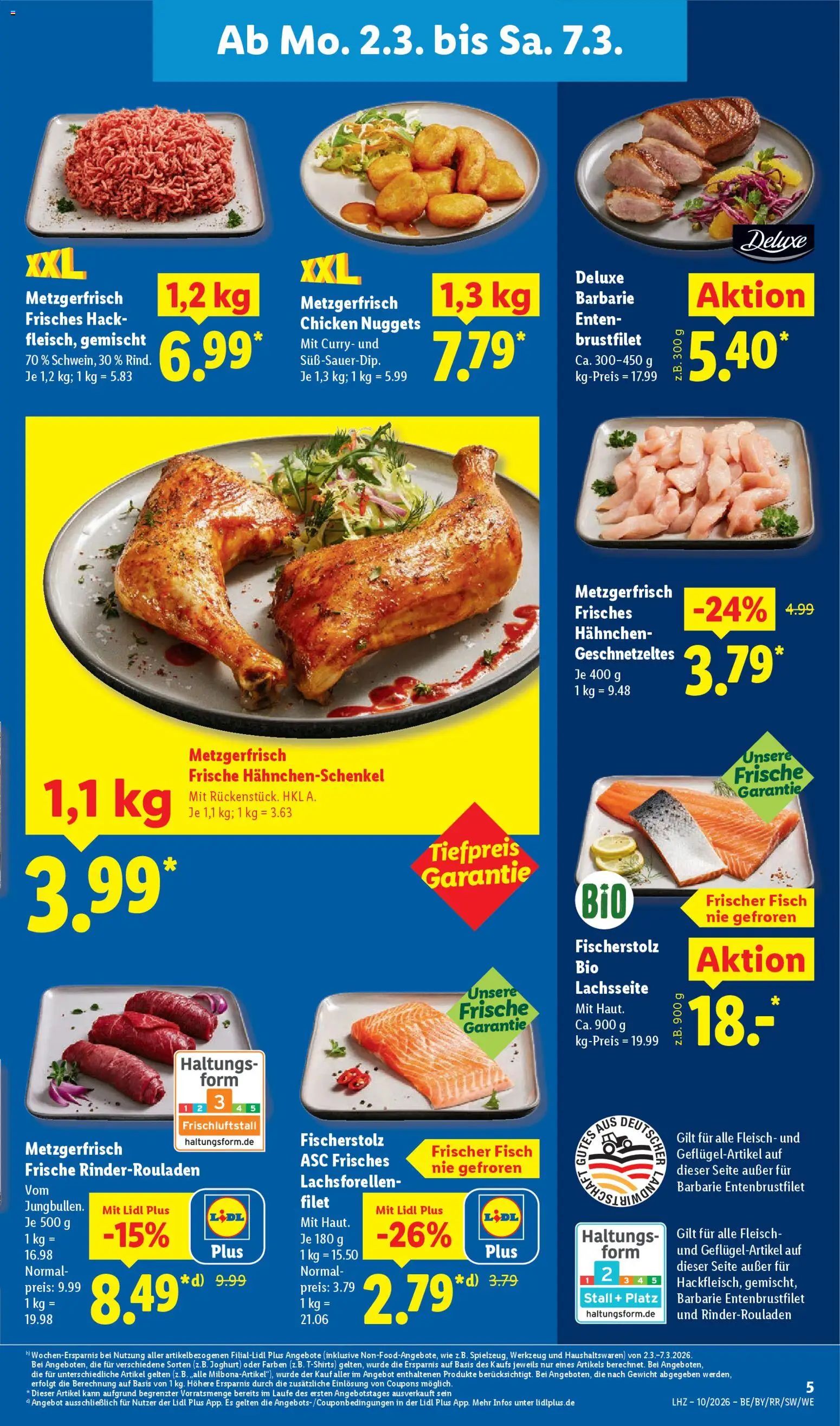 Lidl Prospekt Uffenheim – gültig ab 02.03.2026 | Seite: 13 | Produkte: Rinderrouladen, Gewicht, Fisch, Fleisch