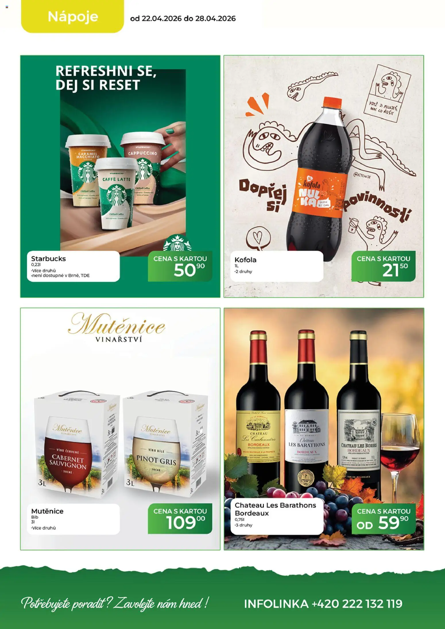 Tamda Foods leták od 22.04.2026 | Strana: 14 | Produkty: Starbucks, Víno, Cappuccino, Pinot Gris