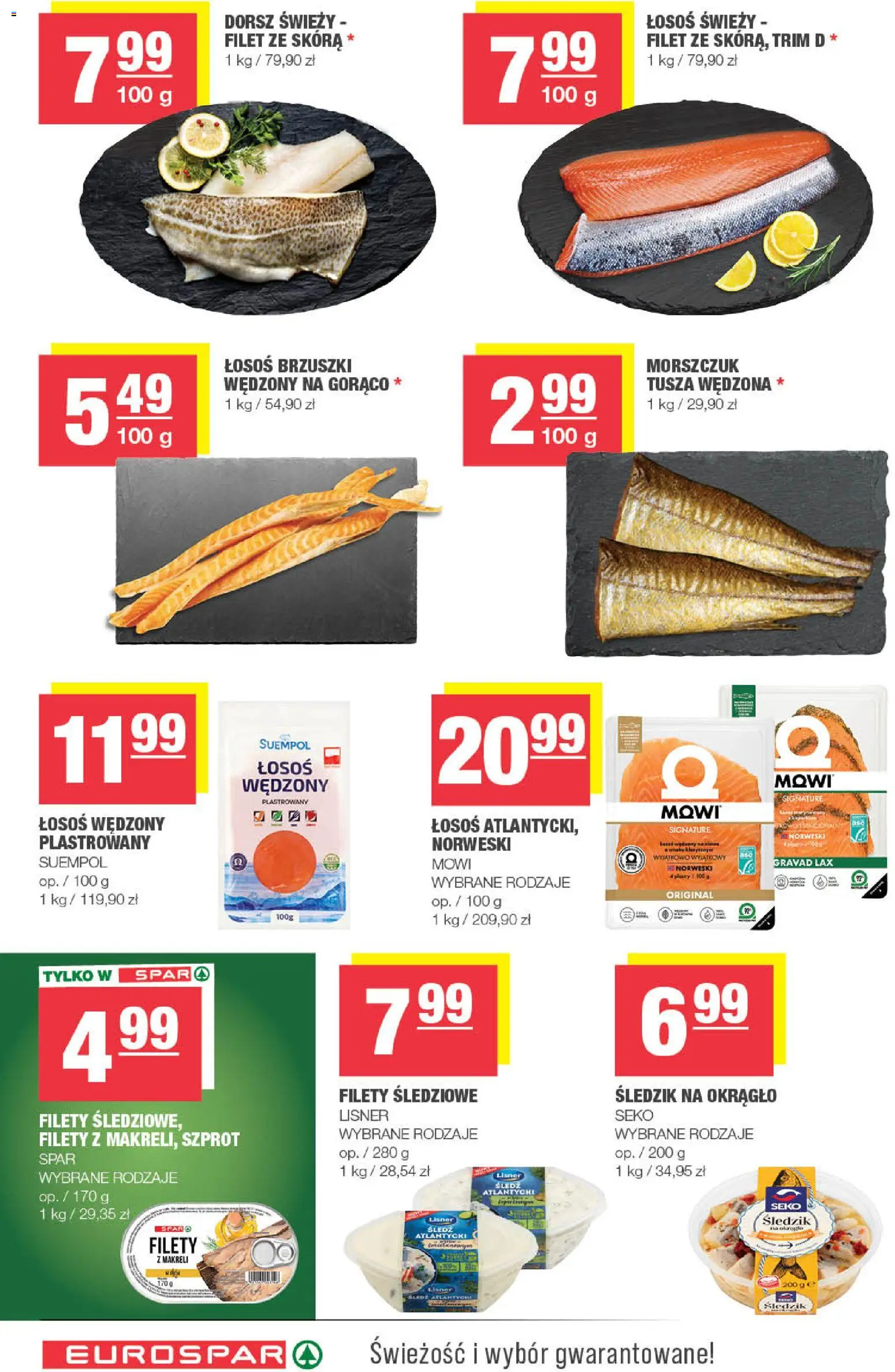 Spar Gazetka - Eurospar od 21.01.2026 | Strona: 8 | Produkty: Śledź, Łosoś wędzony, Łosoś, Morszczuk