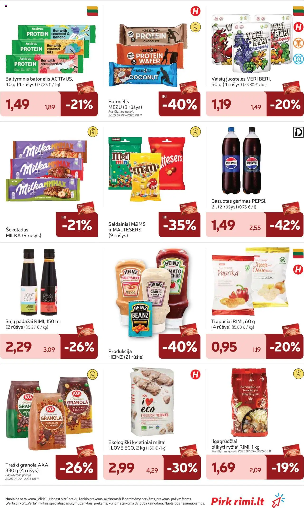 Rimi leidinys│galioja nuo 05.08.2025 | Puslapis: 26 | Prekių: Paprika, Miltai, Ryžiai, Saldainiai