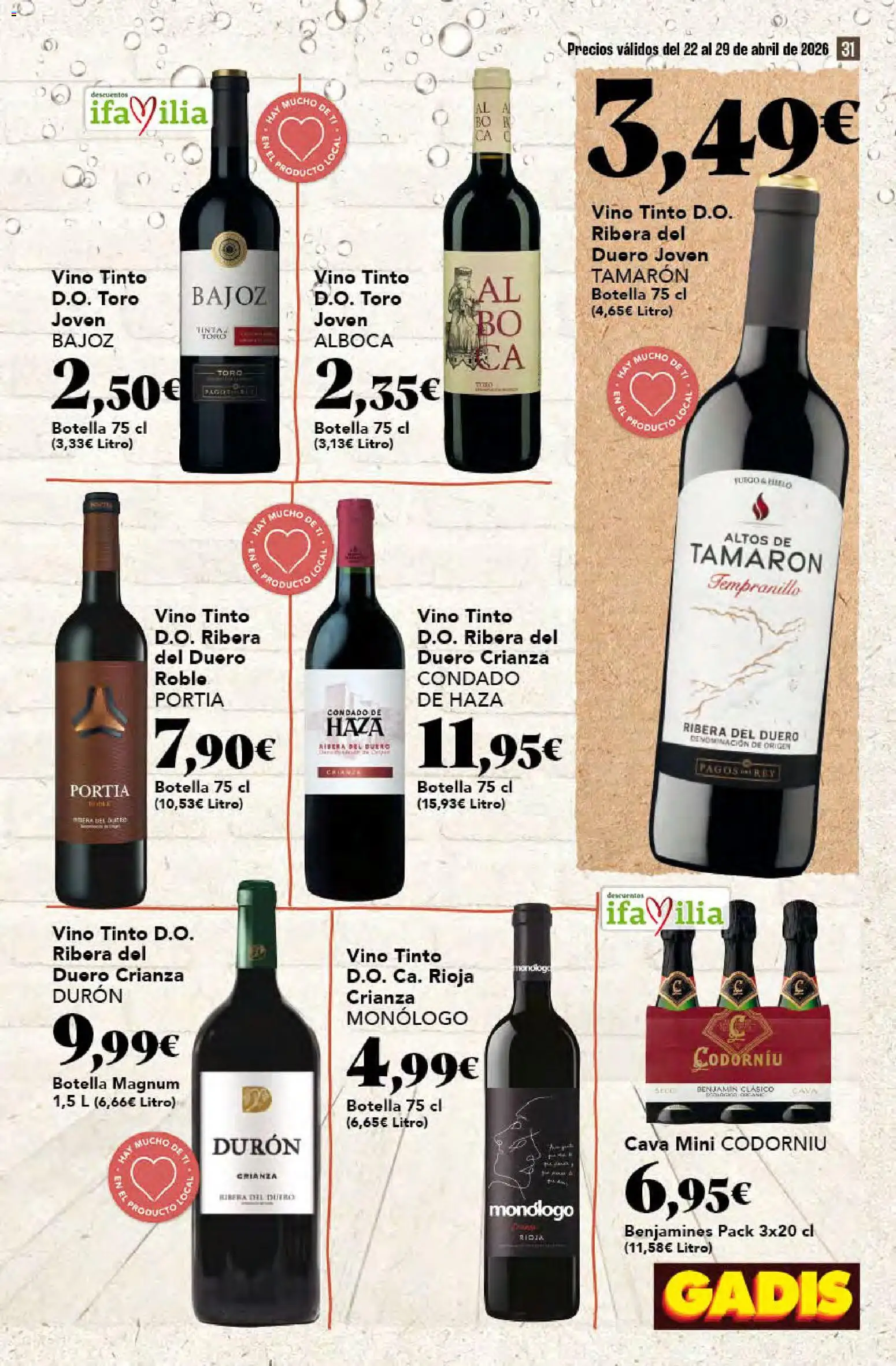 Gadis folleto │ válido desde el 22.04.2026 | Página: 31 | Productos: Ηλεκτρονικα ειδη, Vino