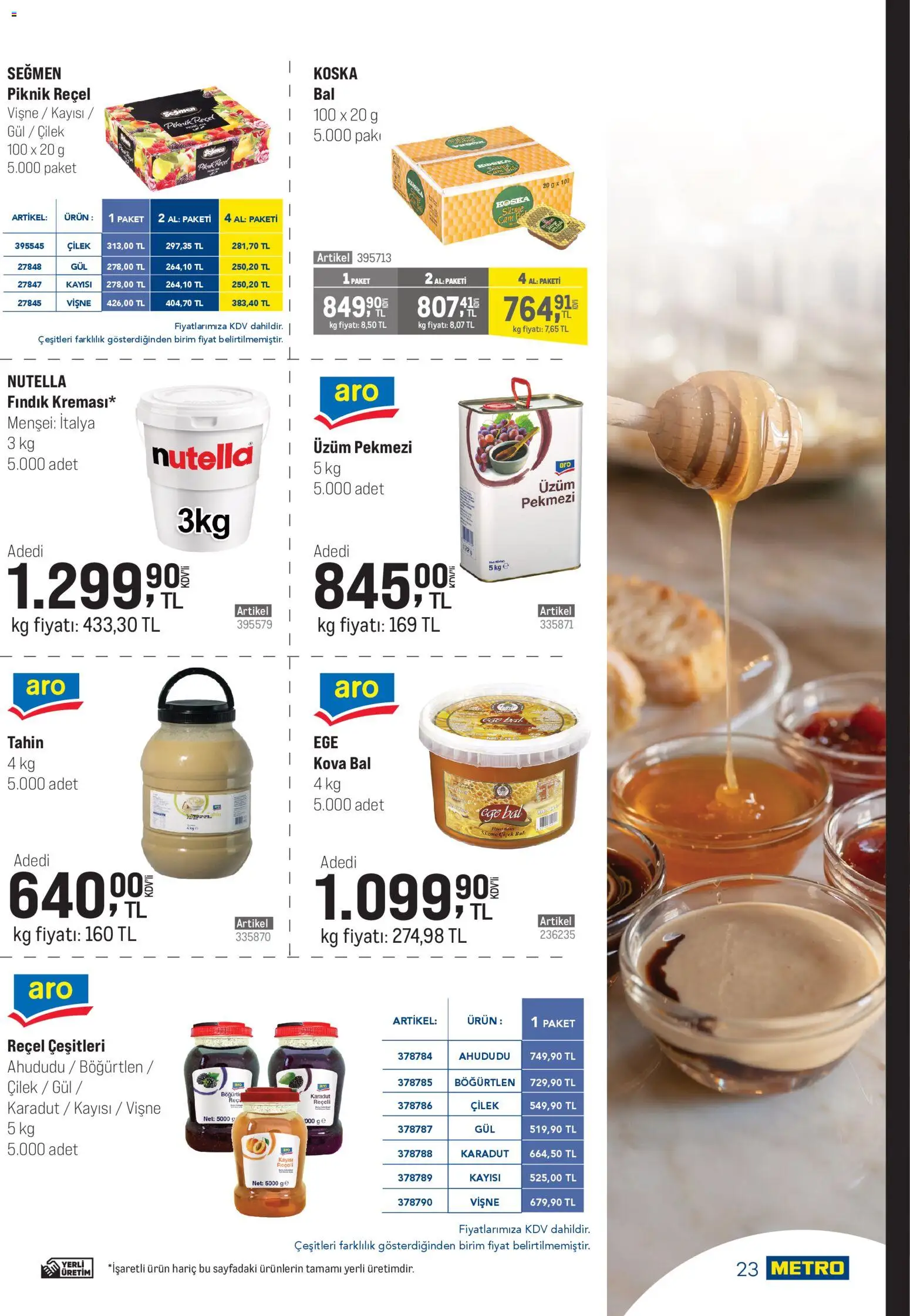 Metro - Şehir Otelleri - 25.03.2026 tarihinden itibaren geçerlidir | Sayfa: 23 | Ürünler: Çilek, Vişne, Kayısı, Böğürtlen