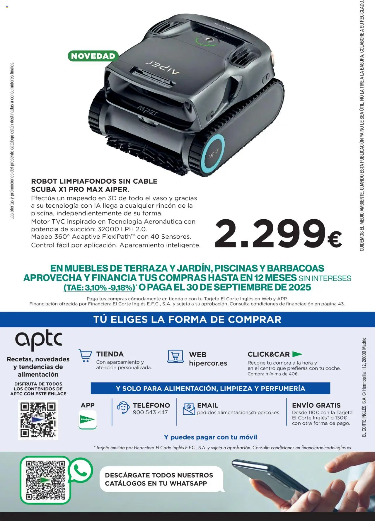 Hipercor catálogo │ válido desde el 19.06.2025 | Página: 55 | Productos: Teléfono, Muebles, Cable, Robot