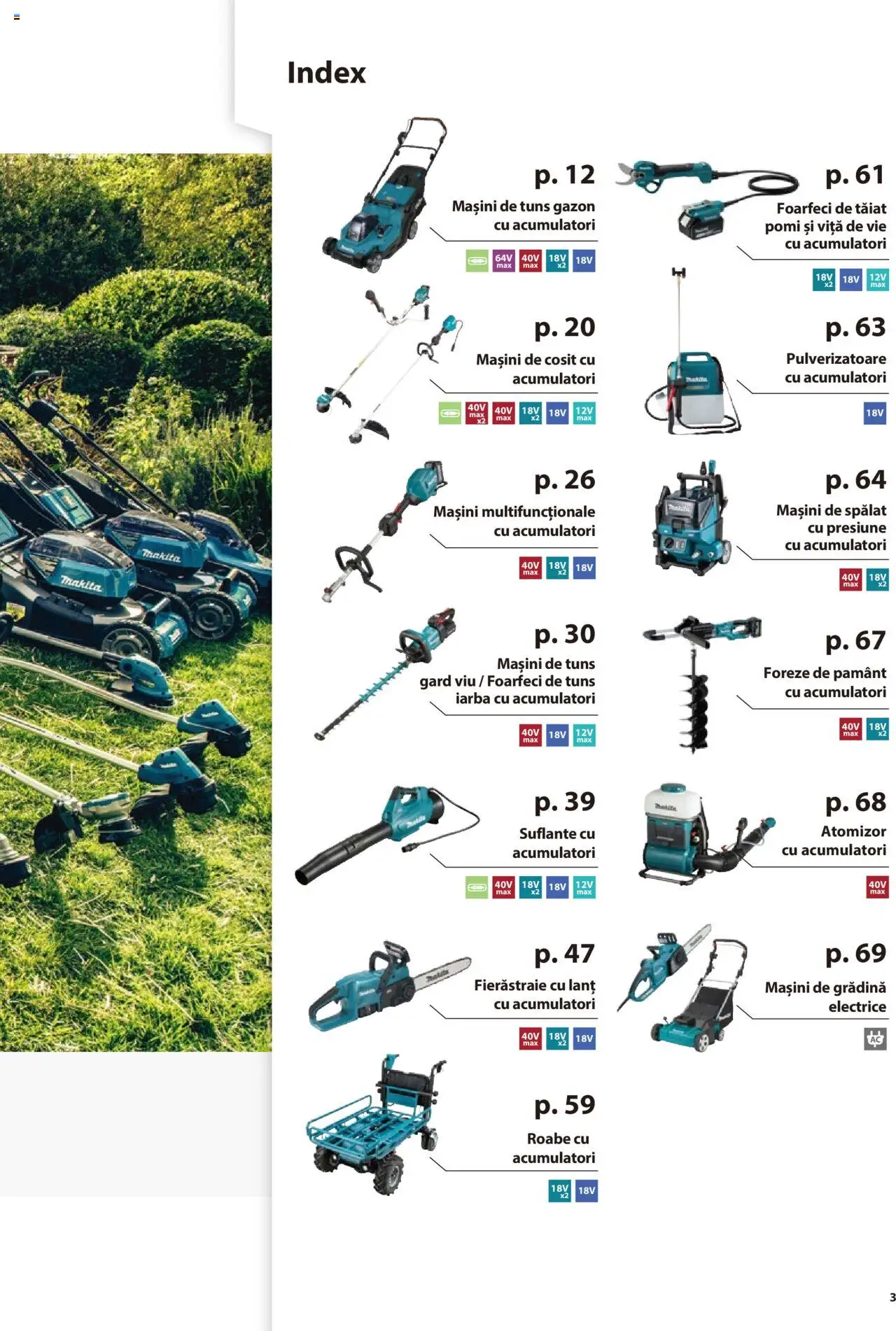 Makita catalog - Mașini de Grădină – valabil de la 08.01.2025 | Pagină: 3