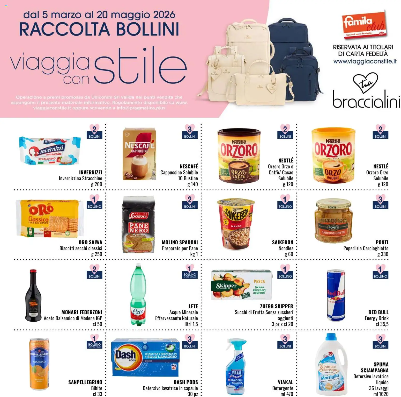 Volantino Famila del 05.03.2026 | Pagina: 27 | Prodotti: Pane, Biscotti, Lavatrice, Cacao