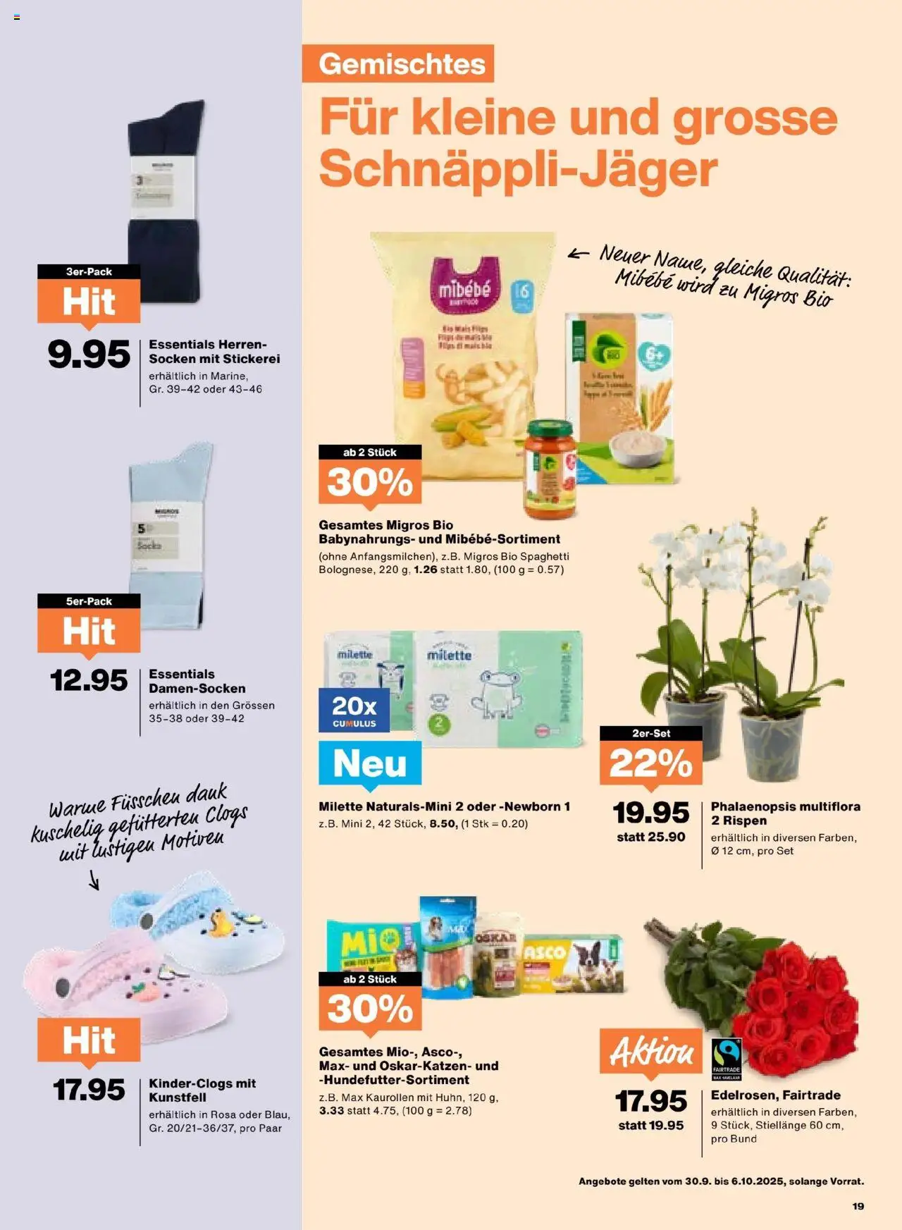 Migros Aktionen – gültig ab 30.09.2025 | Seite: 19 | Produkte: Socken