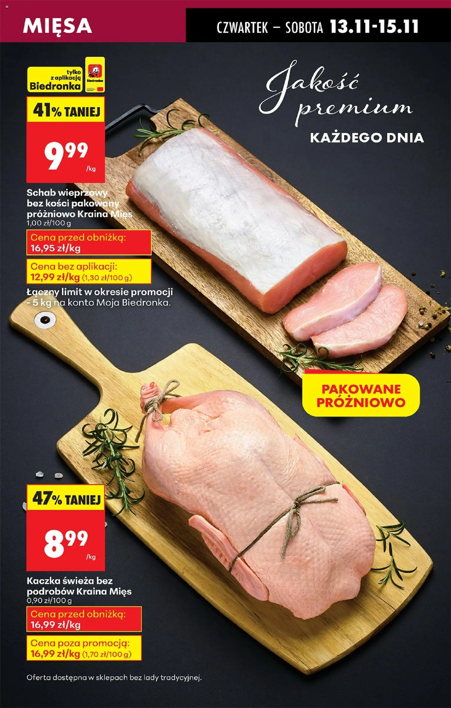 Biedronka gazetka - Oferta w tym tygodniu od 13.11.2025 | Strona: 25 | Produkty: Schab, Kraina mięs, Schab wieprzowy, Kaczka