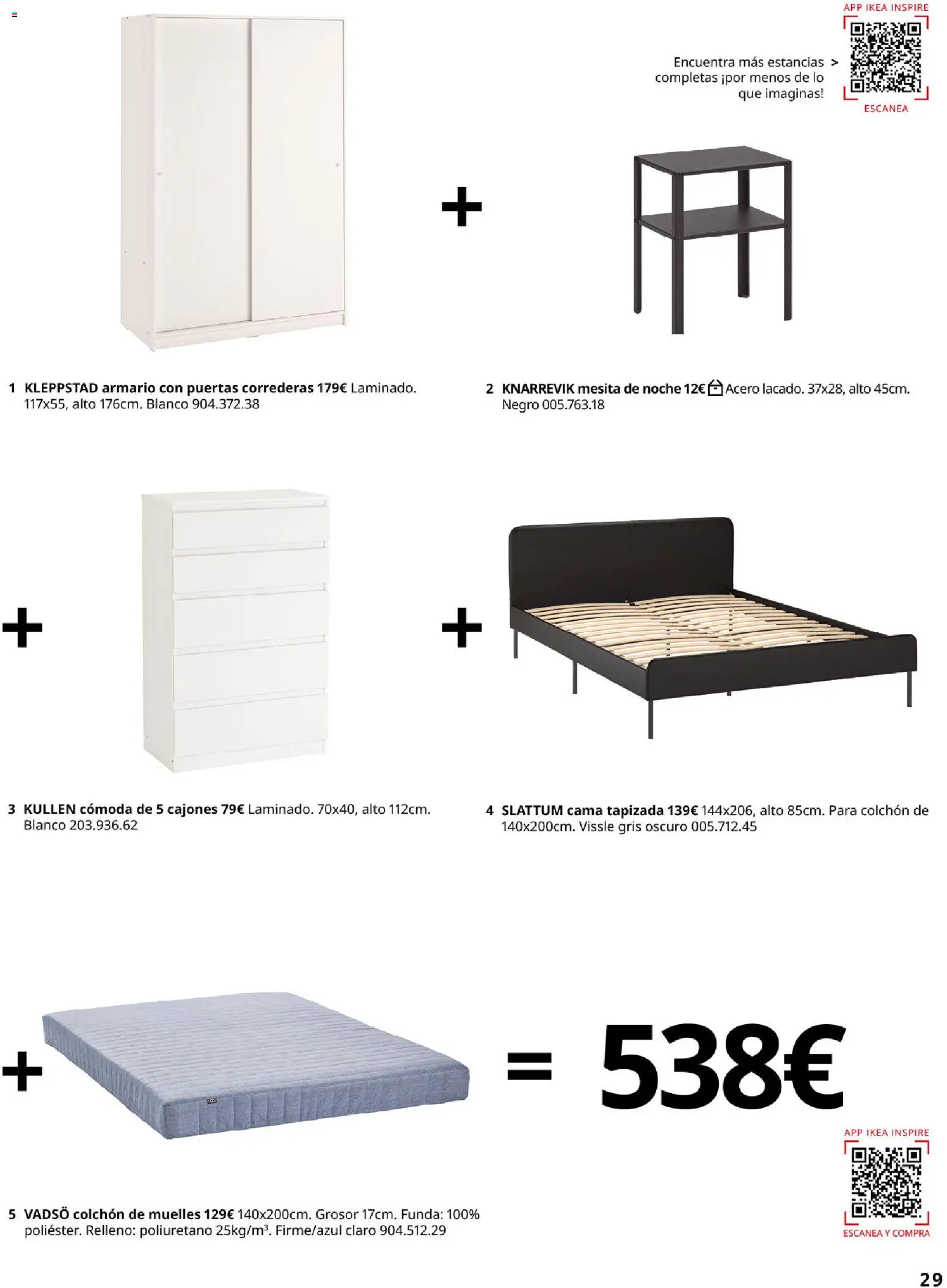 IKEA - Precios bajos │ válido desde el 13.04.2026 | Página: 29 | Productos: Colchon, Funda, Cama, Armario