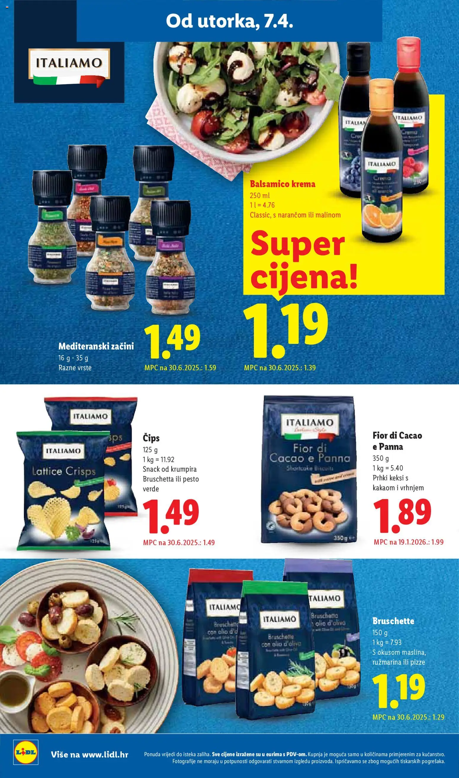 Lidl katalog | vrijedi od 07.04.2026 | Stranica: 18 | Proizvodi: Keksi, Čips, Krema, Balsamico