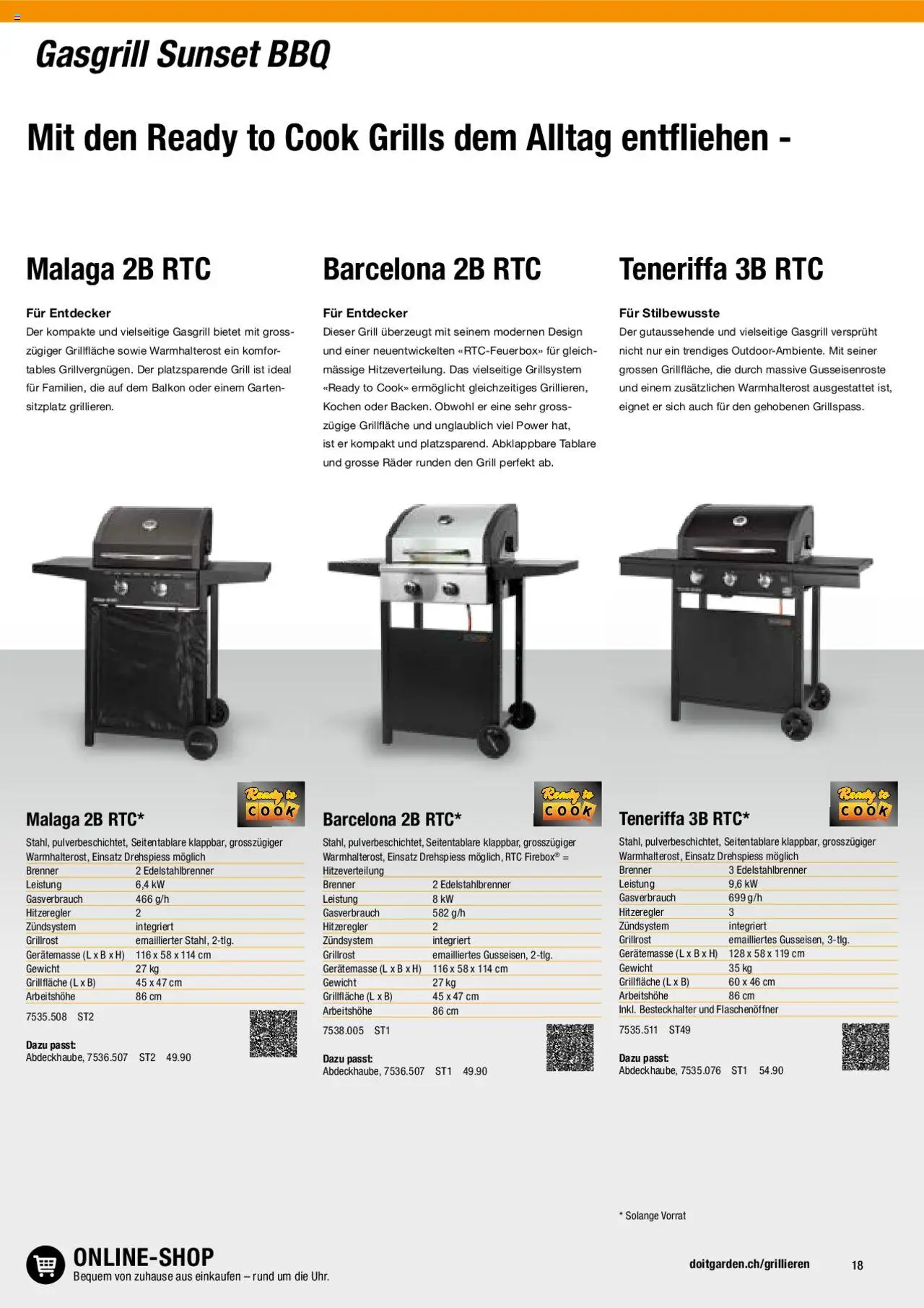 DO IT+GARDEN MIGROS Aktionen Grill  ab 26.02.2024 | Seite: 18 | Produkte: Gewicht, Grill