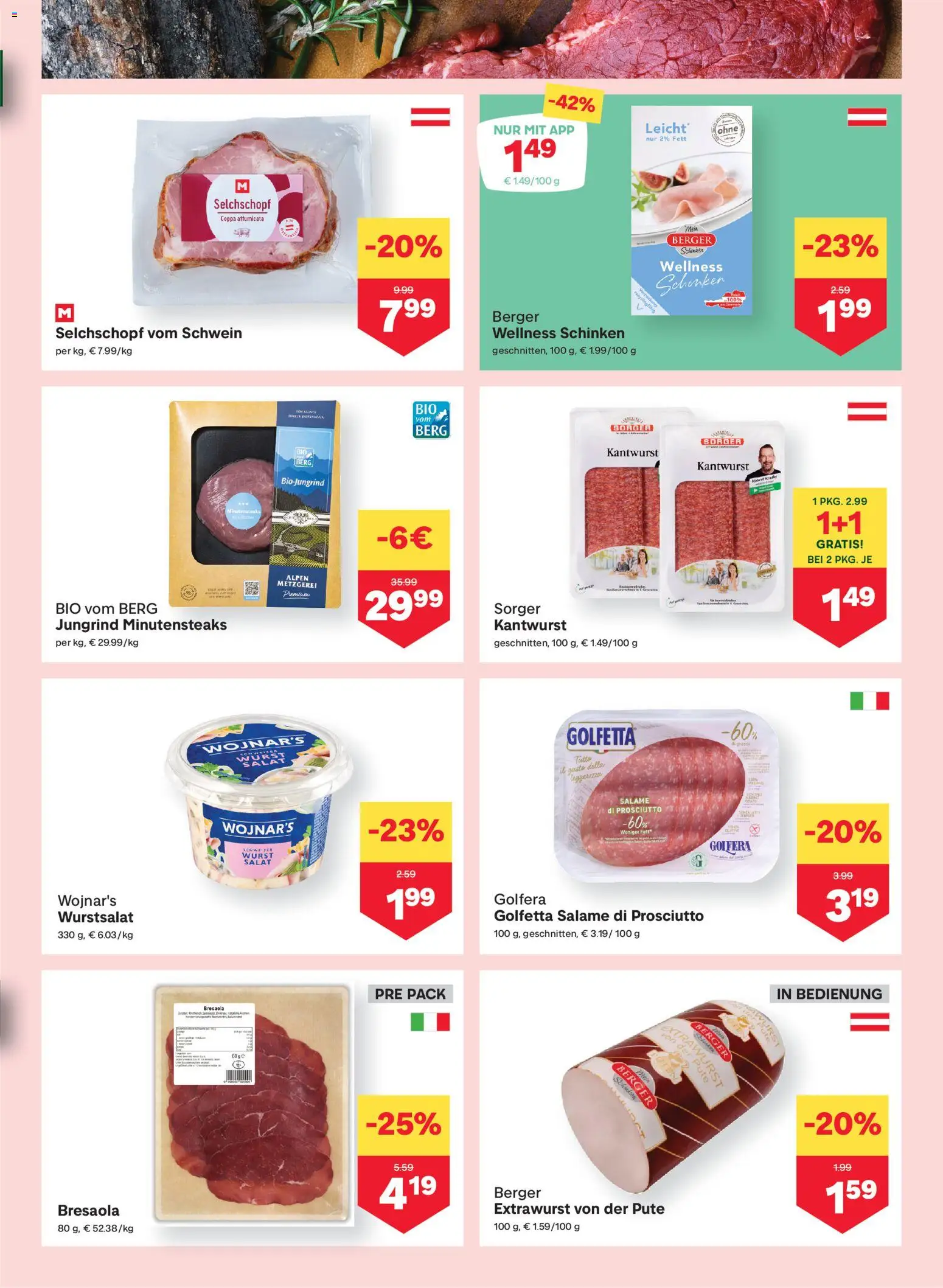 MPREIS Flugblatt gültig ab 01.01.2026 | Seite: 3 | Produkte: Salat, Wurst, Schinken