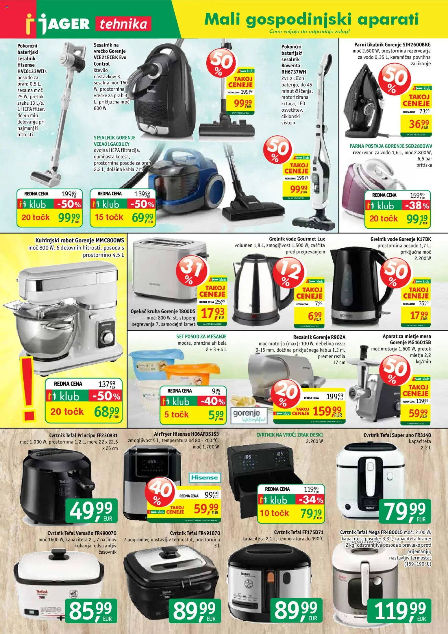 Novi Jager katalog ponudbe – veljaven od 28.01.2026 | Stran: 1 | Izdelki: Termostat, Aparat za mletje, Sesalnik, Časovnik