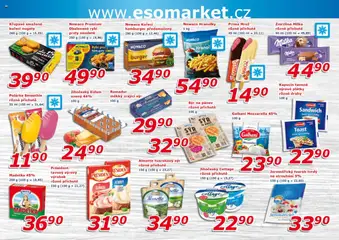 Eso market leták od 20.08.2025 | Strana: 4 | Produkty: Hamburger, Zrající sýr, Rybí prsty, Mozzarella