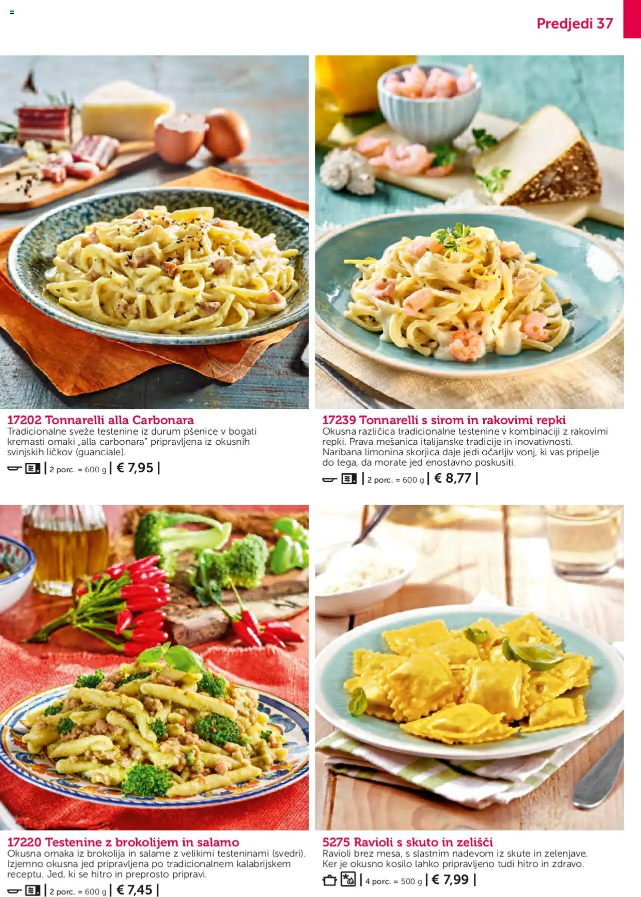 Novi Bofrost katalog ponudbe – veljaven od 01.05.2025 | Stran: 37 | Izdelki: Testenine, Omaka