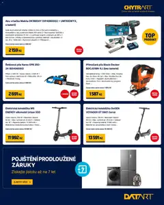 Náhled letáku Datart leták od 09.02.2026 | Strana: 9 | Produkty: Elektrická koloběžka, Nůžky, Aku vrtačka, Baterie