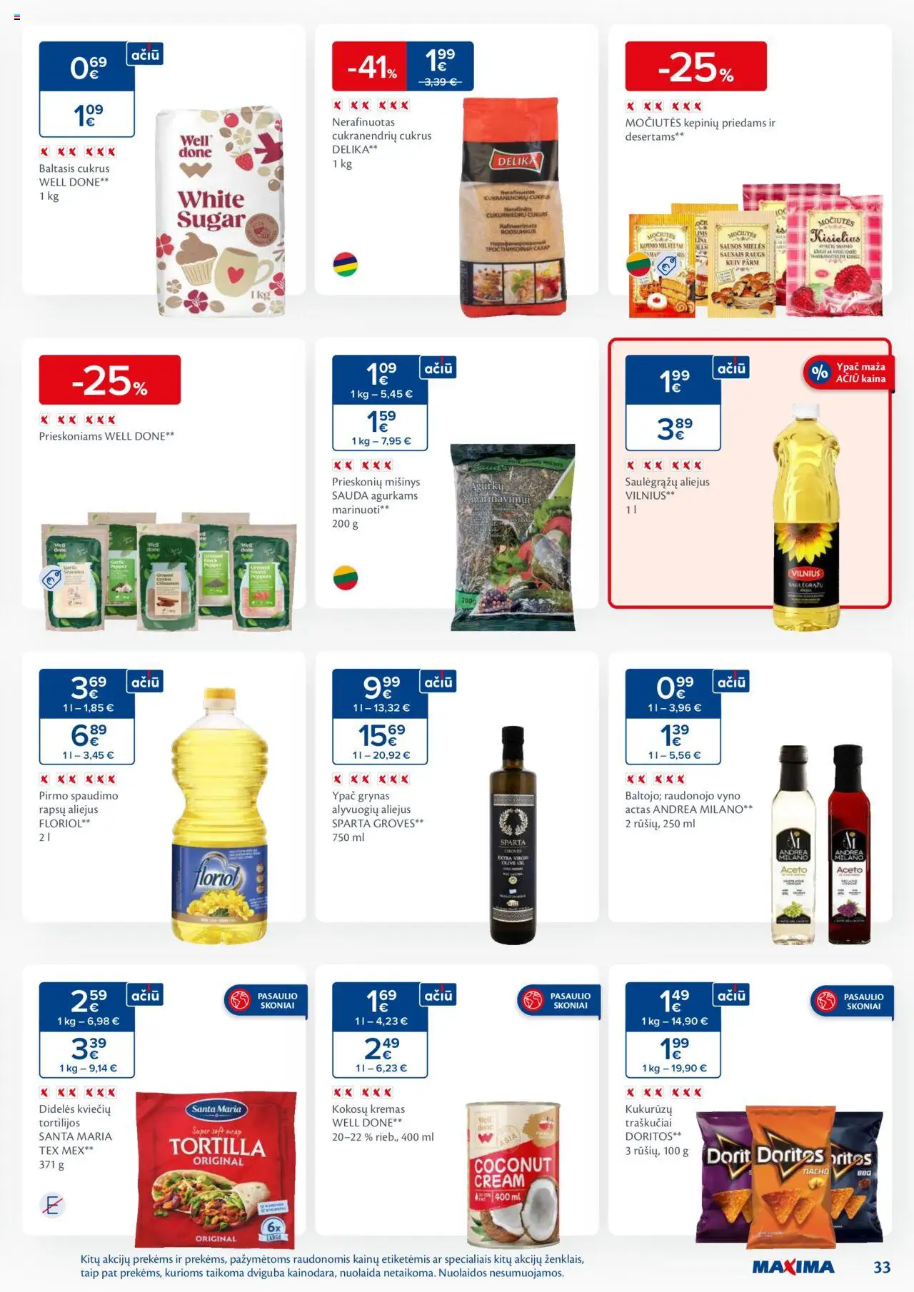 MAXIMA leidinys│galioja nuo 17.06.2025 | Puslapis: 33 | Prekių: Kremas, Aliejus, Cukrus, Traškučiai
