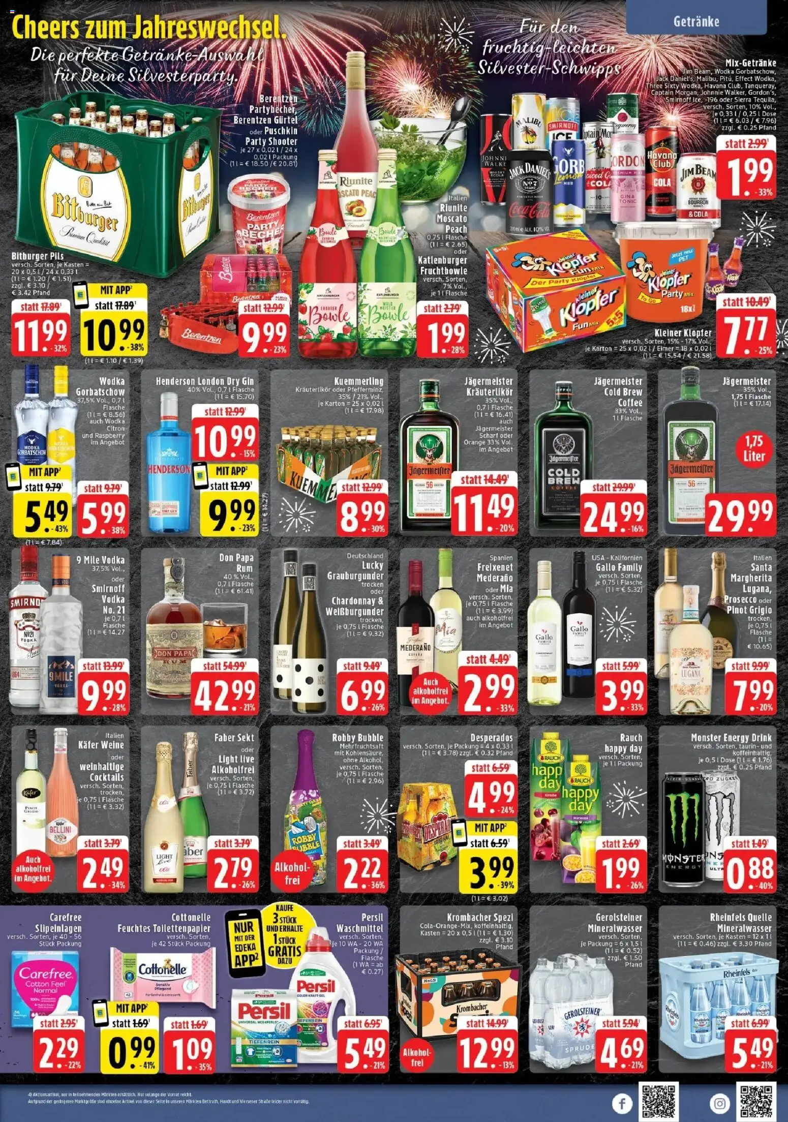 Edeka prospekt Mönchengladbach-Bettrath	 – gültig ab 28.12.2025 | Seite: 7 | Produkte: Bitburger, Jägermeister, Zucker, Smirnoff