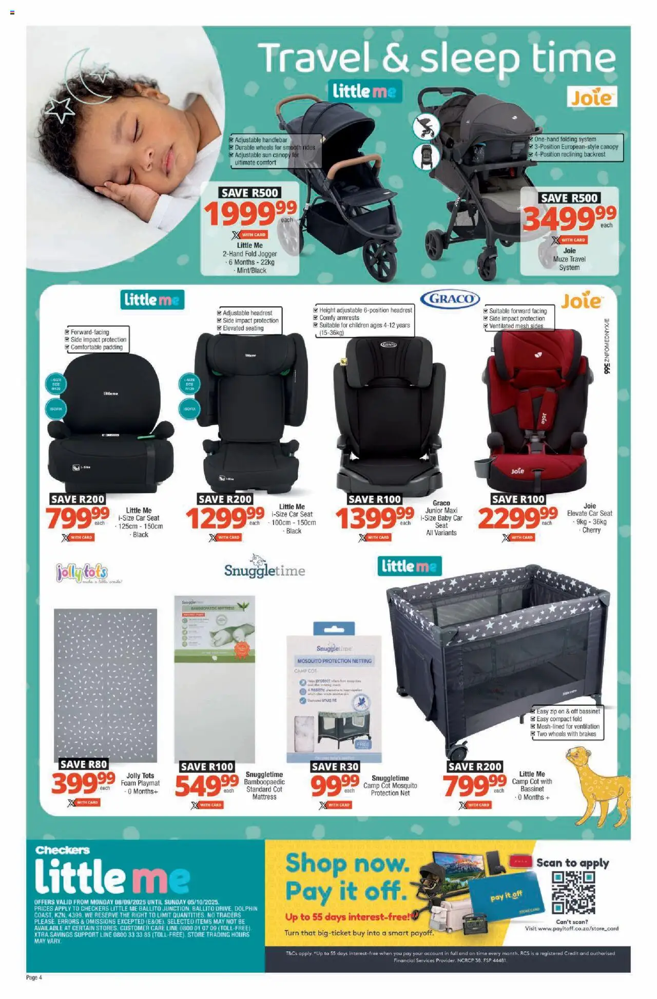 New Checkers catalogue – valid from 08.09.2025 | Page: 4 | Products: Jogger, Mattress, Foam