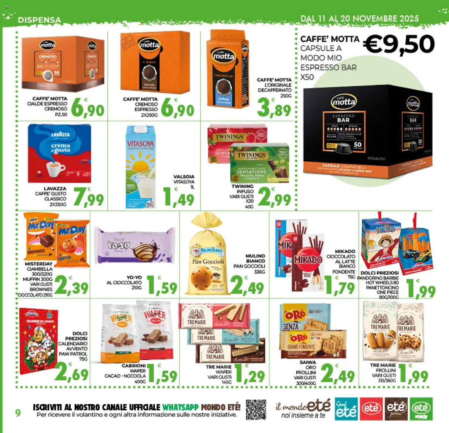 Volantino Eté del 11.11.2025 | Pagina: 9 | Prodotti: Cioccolato, Latte, Cacao, Frollini