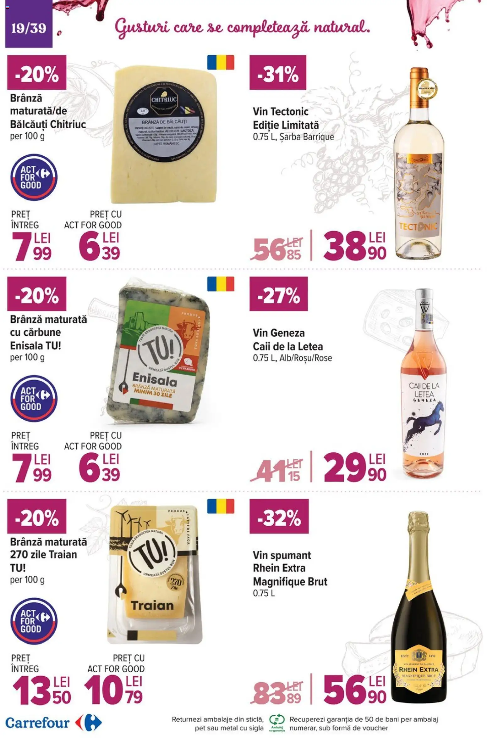 Noul catalog Carrefour – valabil de la 19.11.2025 | Pagină: 19 | Produse: Lapte, Brânză, Vin