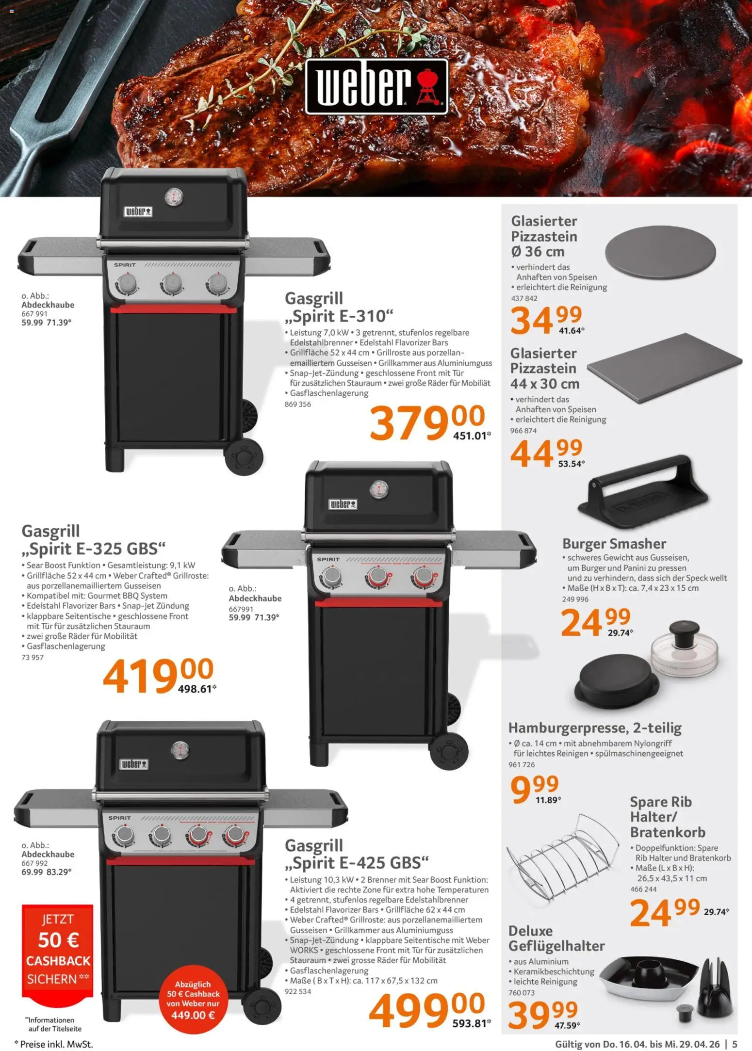 Selgros Grillsaison – gültig ab 16.04.2026 | Seite: 5 | Produkte: Gewicht, Tür, Burger