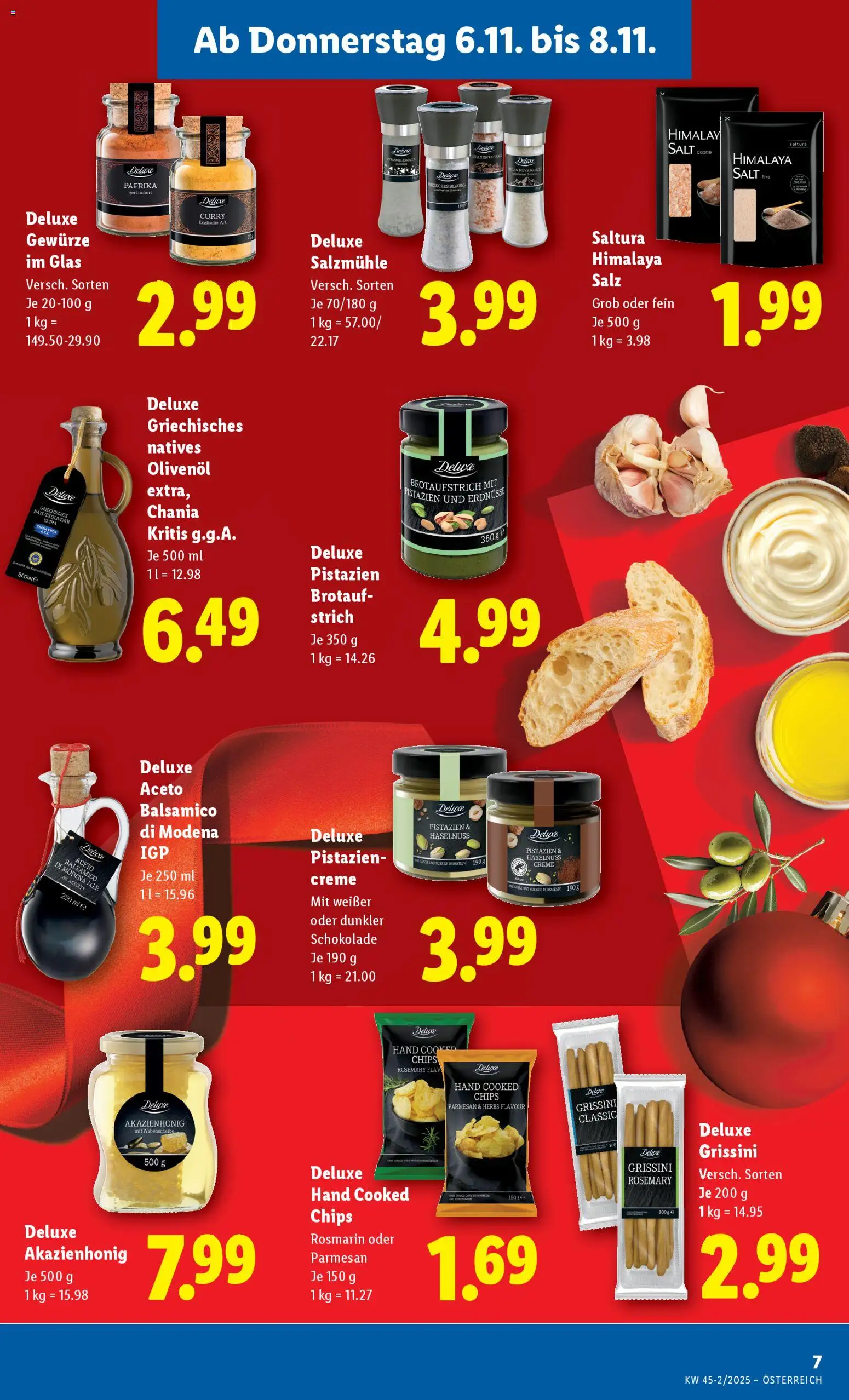 Lidl Flugblatt - Eisenstadt, Ebenfurth, Mattersburg gültig ab 06.11.2025 | Seite: 7 | Produkte: Gewürze, Папионка, Creme, Schokolade