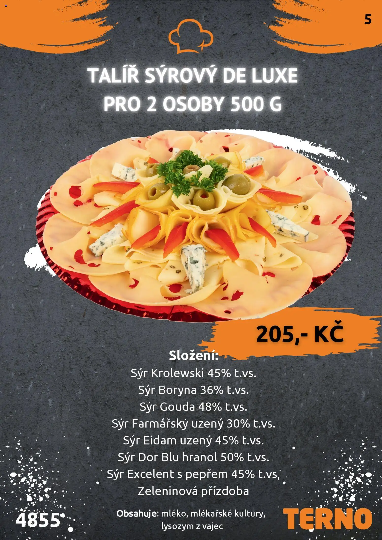 Terno leták - Grill Zlín – Studená kuchyně od 07.04.2026 | Strana: 6 | Produkty: Sýr Gouda, Gouda, Sýr, Talíř