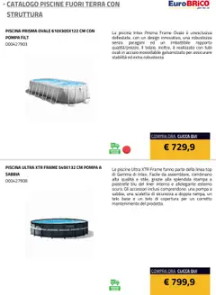 Anteprima del volantino Eurobrico Piscine Fuori Terra con Struttura catalogo valido a partire dal 23.07.2025 | Pagina: 14 | Prodotti: Scaletta, Top, Stampa, Terra