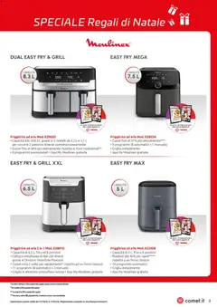 Anteprima del volantino Comet Moulinex Regali di Natale catalogo valido a partire dal 03.12.2025 | Pagina: 3 | Prodotti: Friggitrice ad aria, Patatine, Forno, Griglia