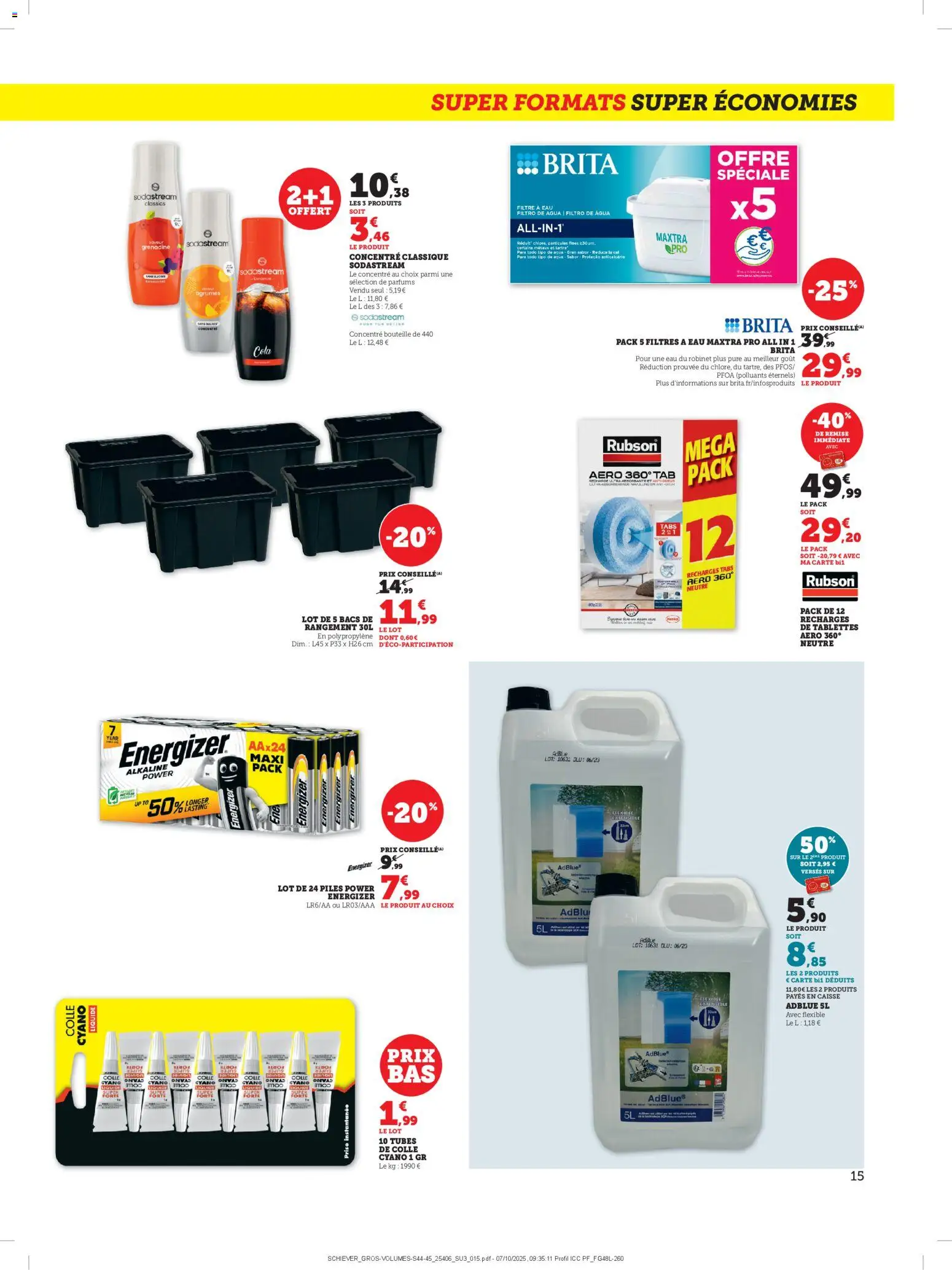 {H1} | Page: 15 | Produits: Filtre, Robinet, AdBlue, Colle