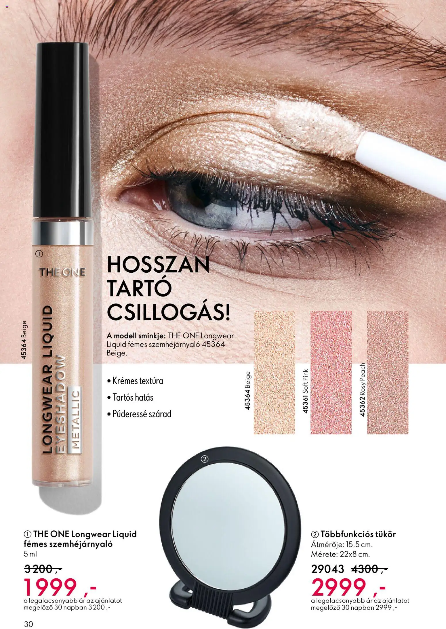 Oriflame akciós ujság - amely érvényes a következő dátumtól: 22.10.2025 | Oldal: 30 | Termékek: Tükör