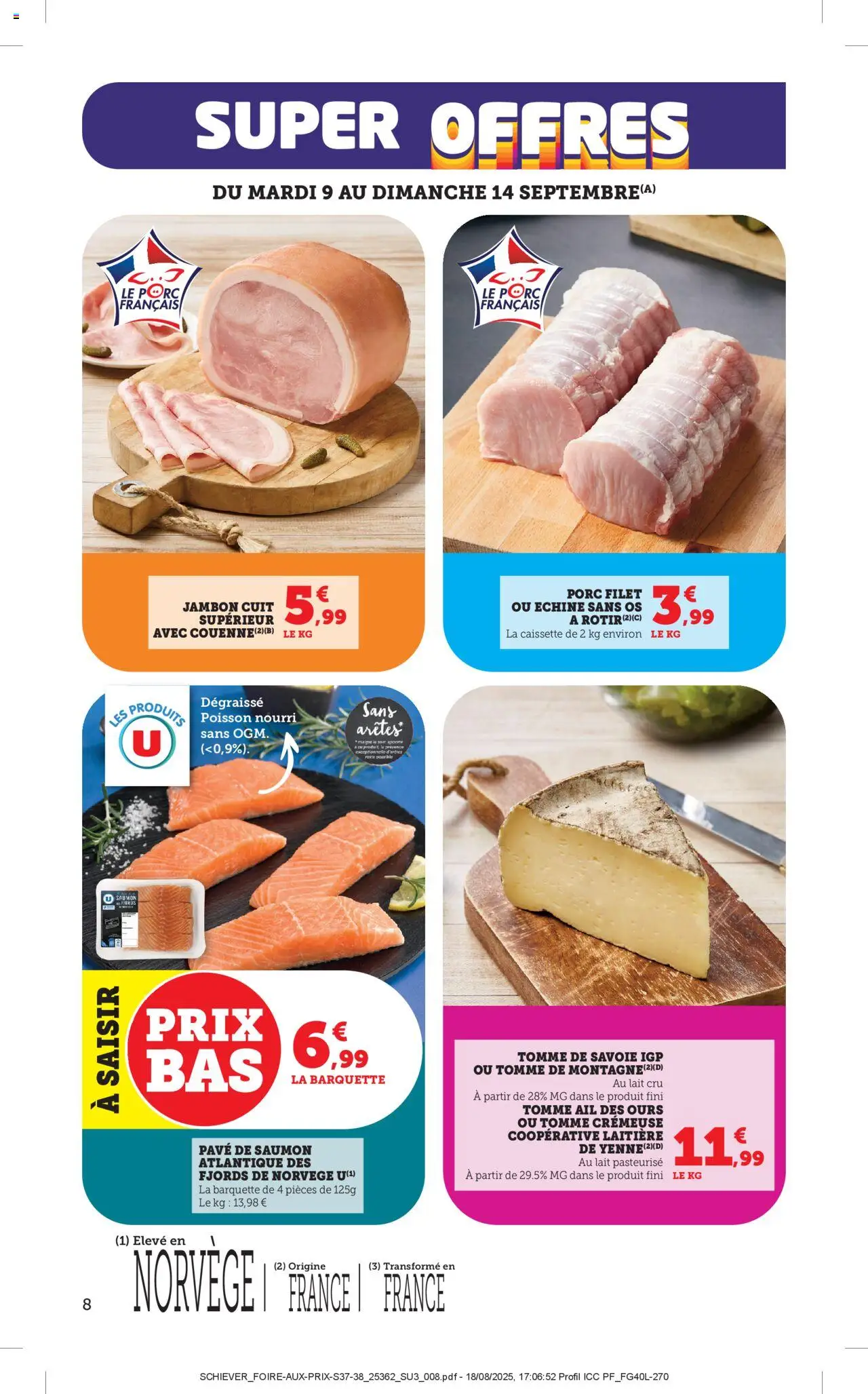  | Page: 8 | Produits: Pavé de saumon, Porc, Poisson, Saumon